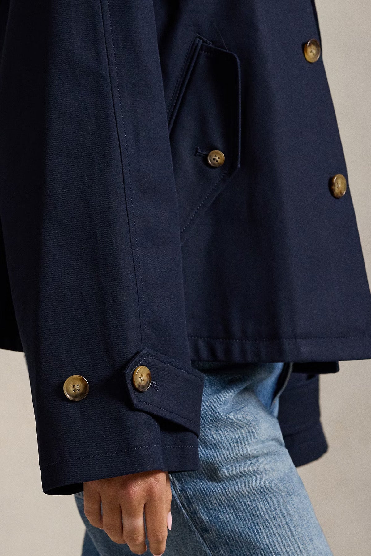 Polo Ralph Lauren Comfort Fit Cep Detaylı Kısa Trençkot