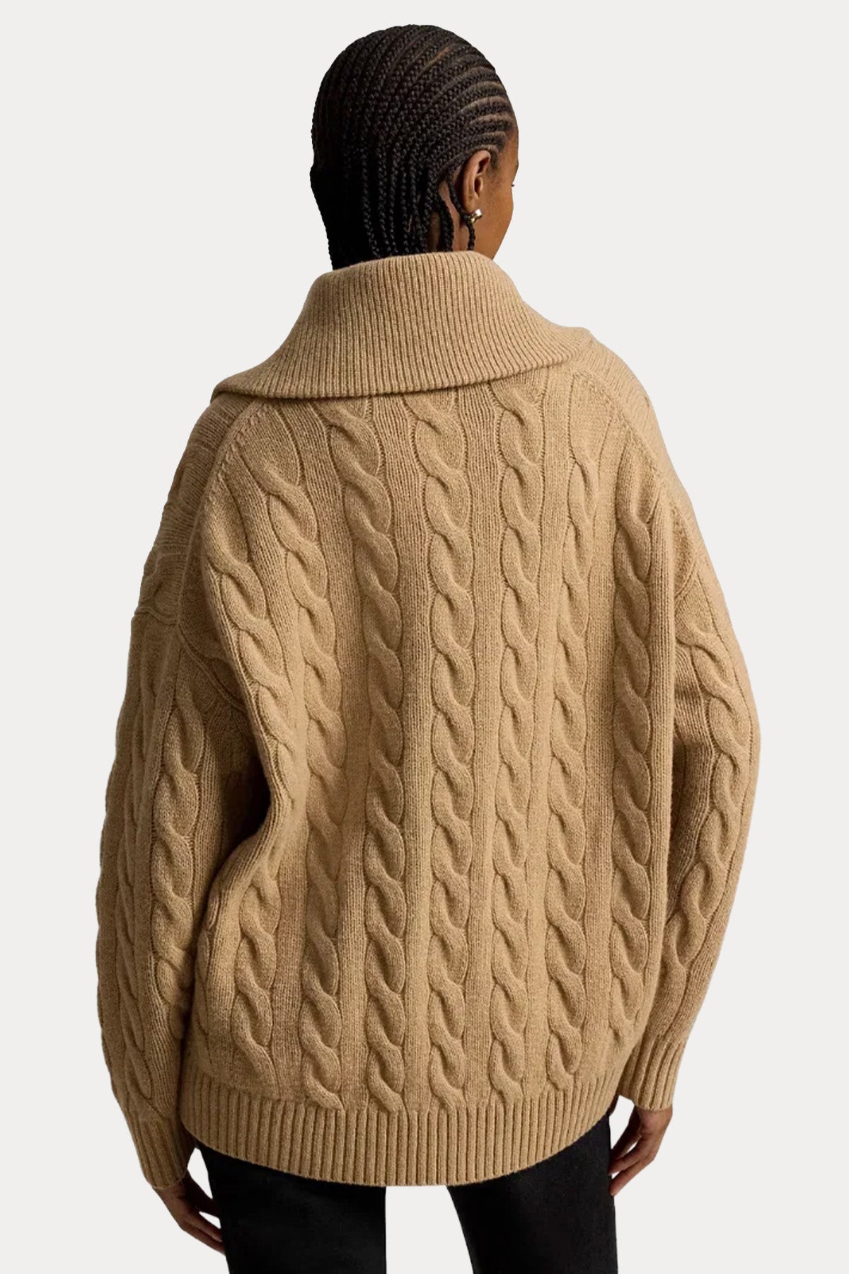 Polo Ralph Lauren Relaxed Fit Kaşmir Saç Örgü Yün Triko