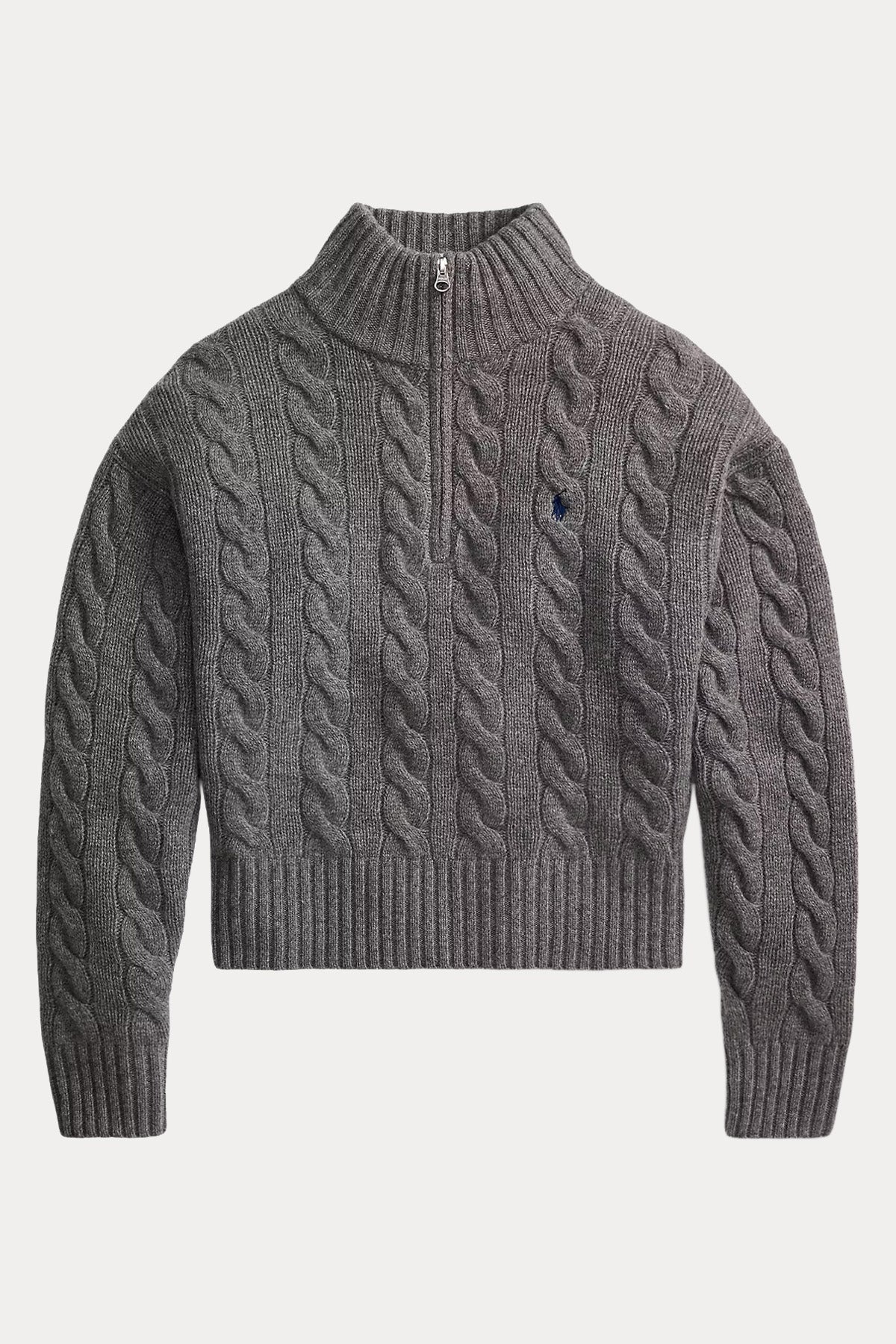Polo Ralph Lauren Relaxed Fit Perkins Yaka Saç Örgü Kaşmir Yün Triko
