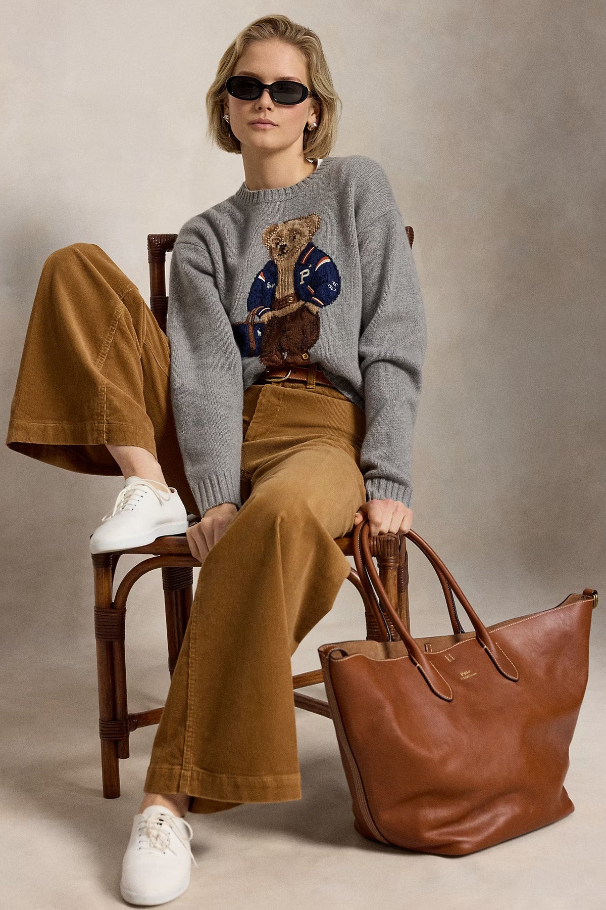 Polo Ralph Lauren Relaxed Fit Polo Bear Kaşmir Örgü Yün Triko