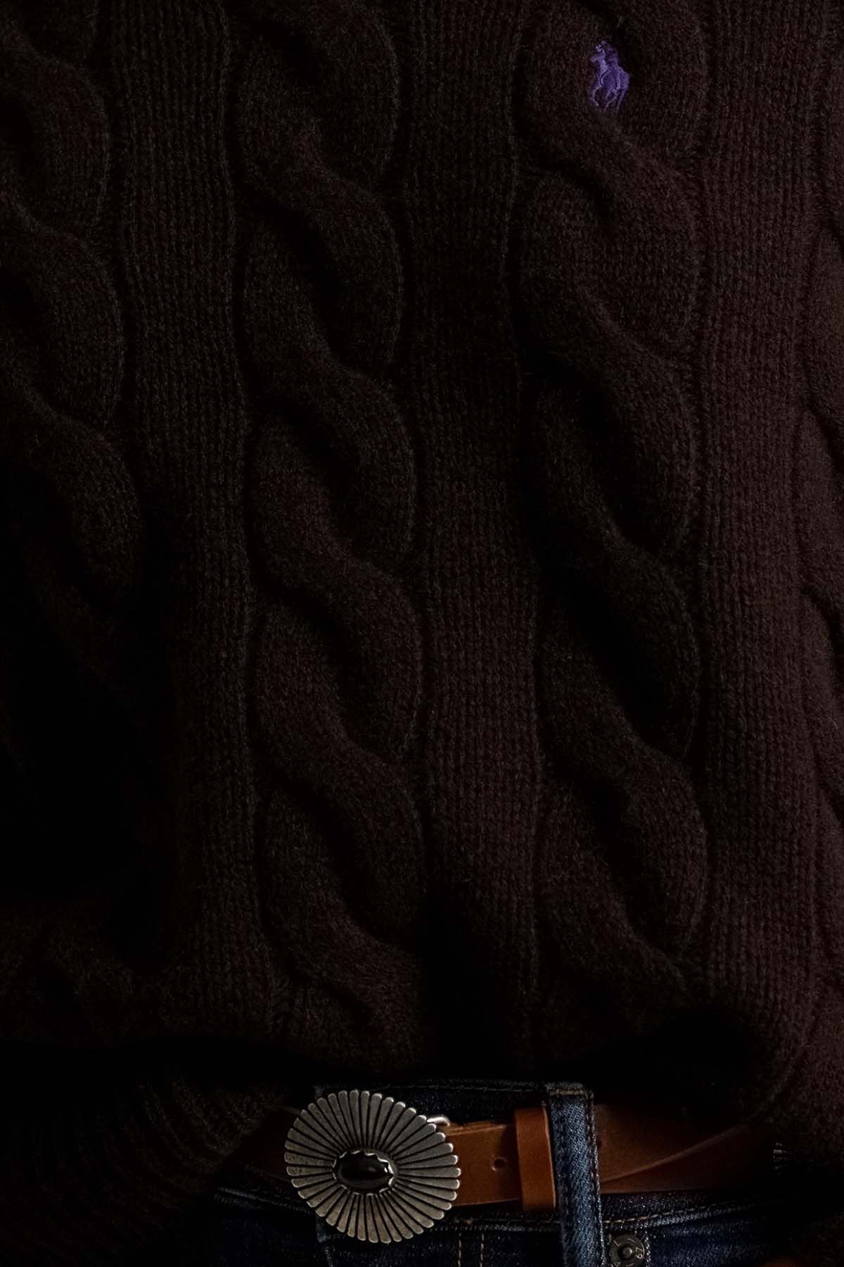 Polo Ralph Lauren Relaxed Fit Saç Örgü Kaşmir Yün Triko