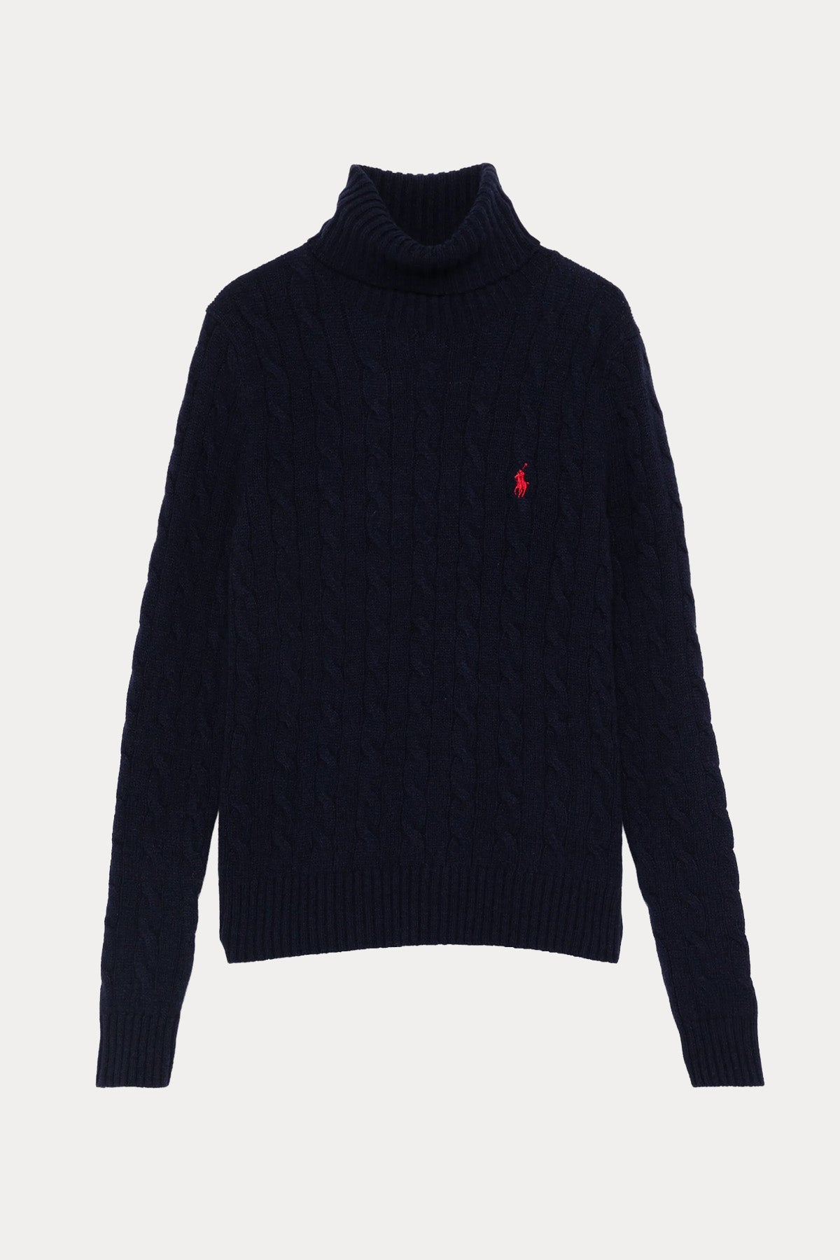 Polo Ralph Lauren Balıkçı Yaka Kaşmir Saç Örgü Yün Triko