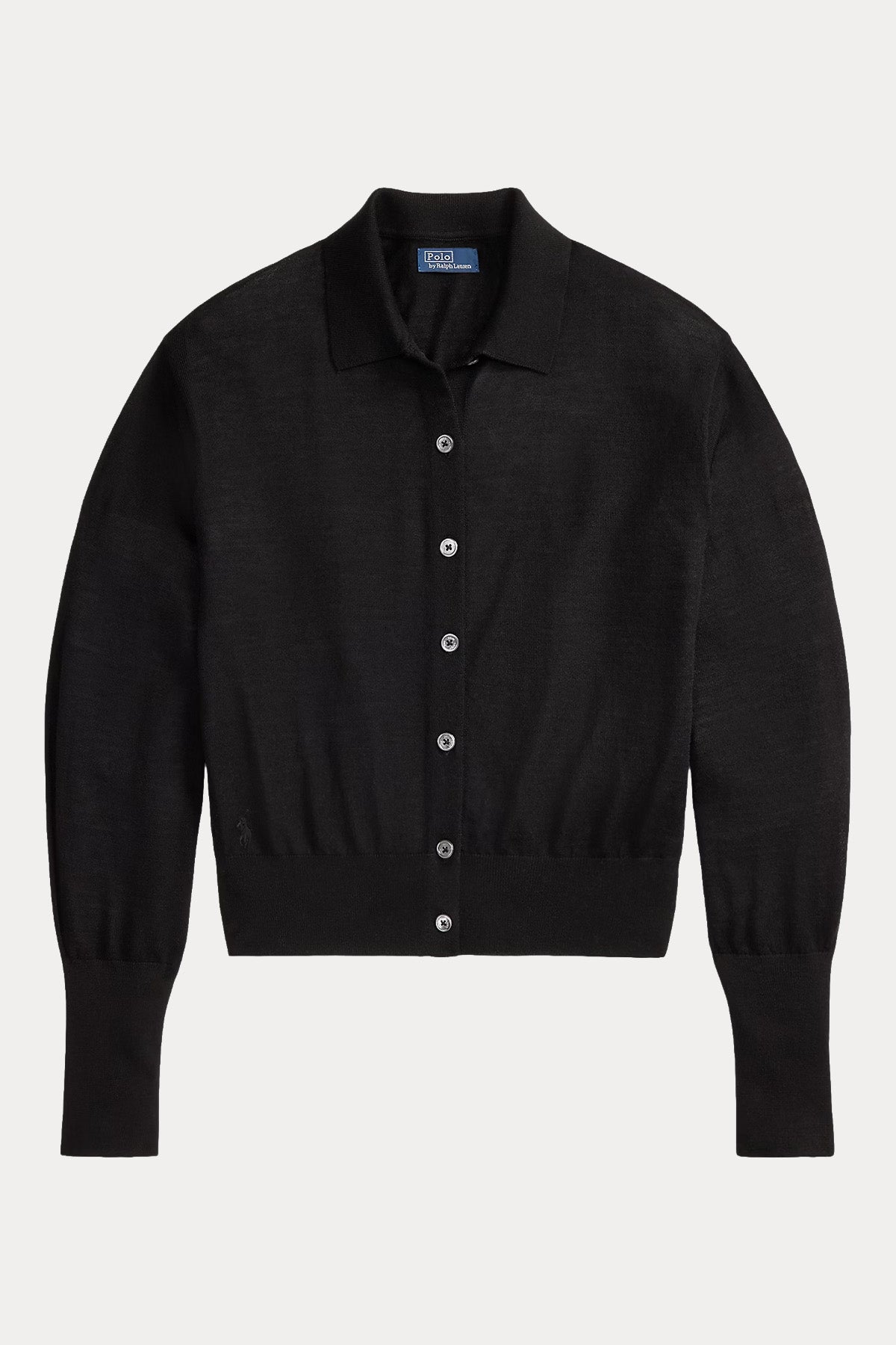 Polo Ralph Lauren Polo Yaka İnce Örgü Yün Triko Ceket