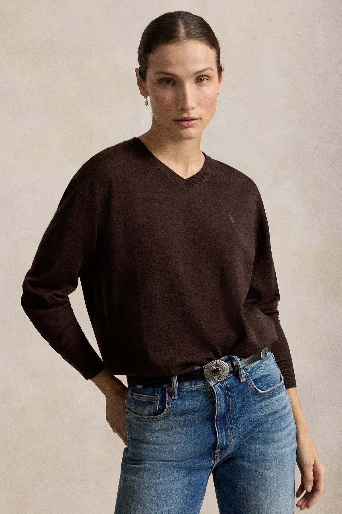Polo Ralph Lauren Relaxed Fit İnce Örgü Yün Triko