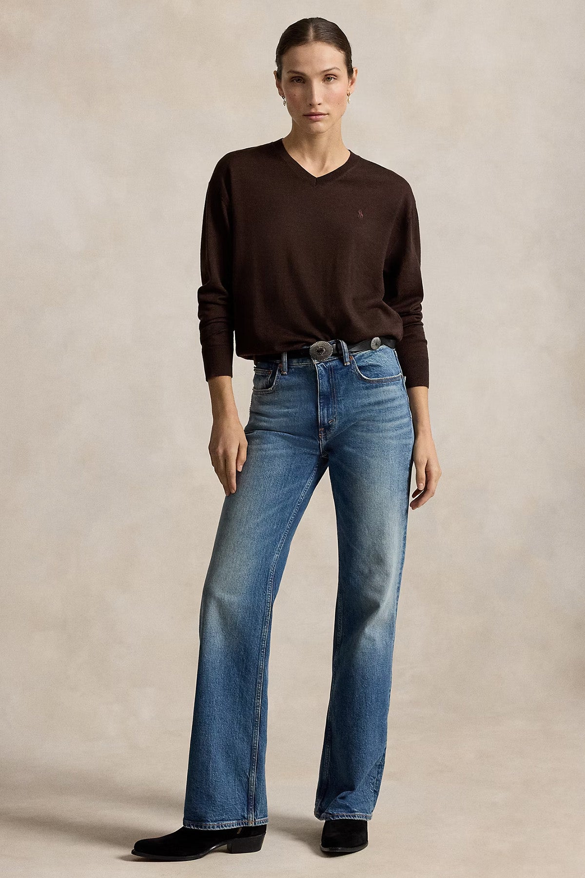 Polo Ralph Lauren Relaxed Fit İnce Örgü Yün Triko