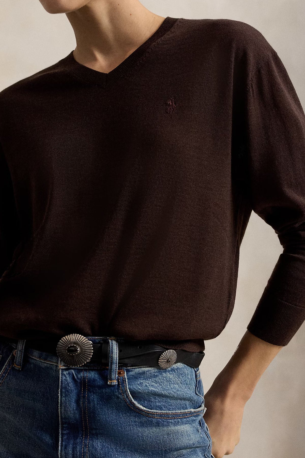 Polo Ralph Lauren Relaxed Fit İnce Örgü Yün Triko