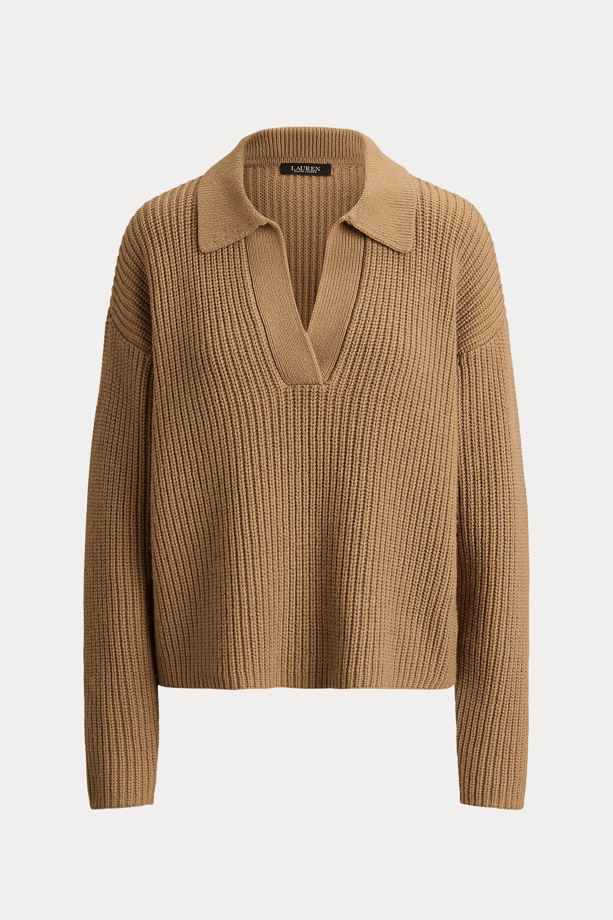 Polo Ralph Lauren Relaxed Fit Polo V Yaka Örgü Yün Triko