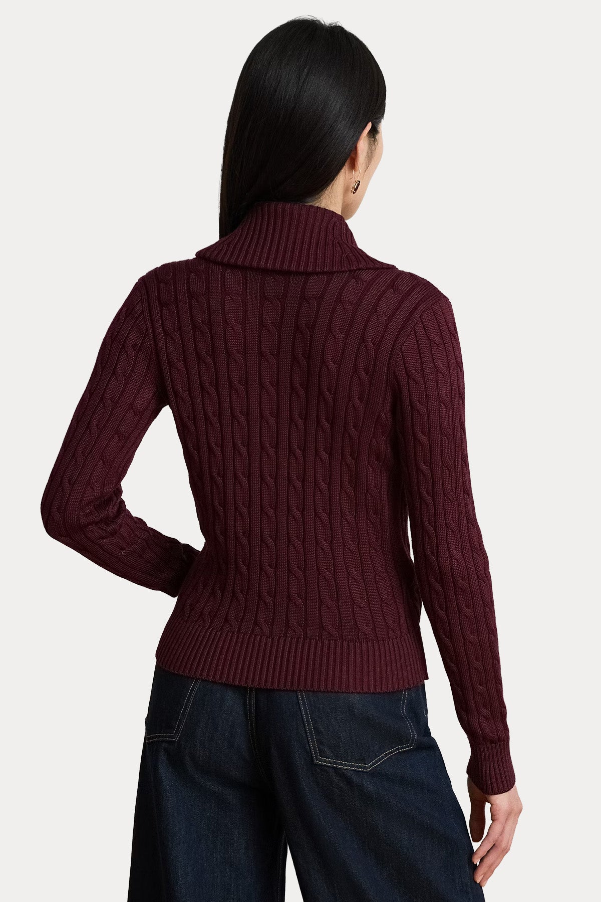 Polo Ralph Lauren Relaxed Fit Kruvaze Saç Örgü Triko