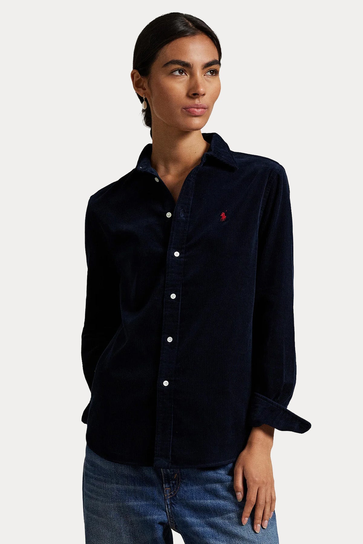Polo Ralph Lauren Classic Fit Fitilli Kadife Gömlek