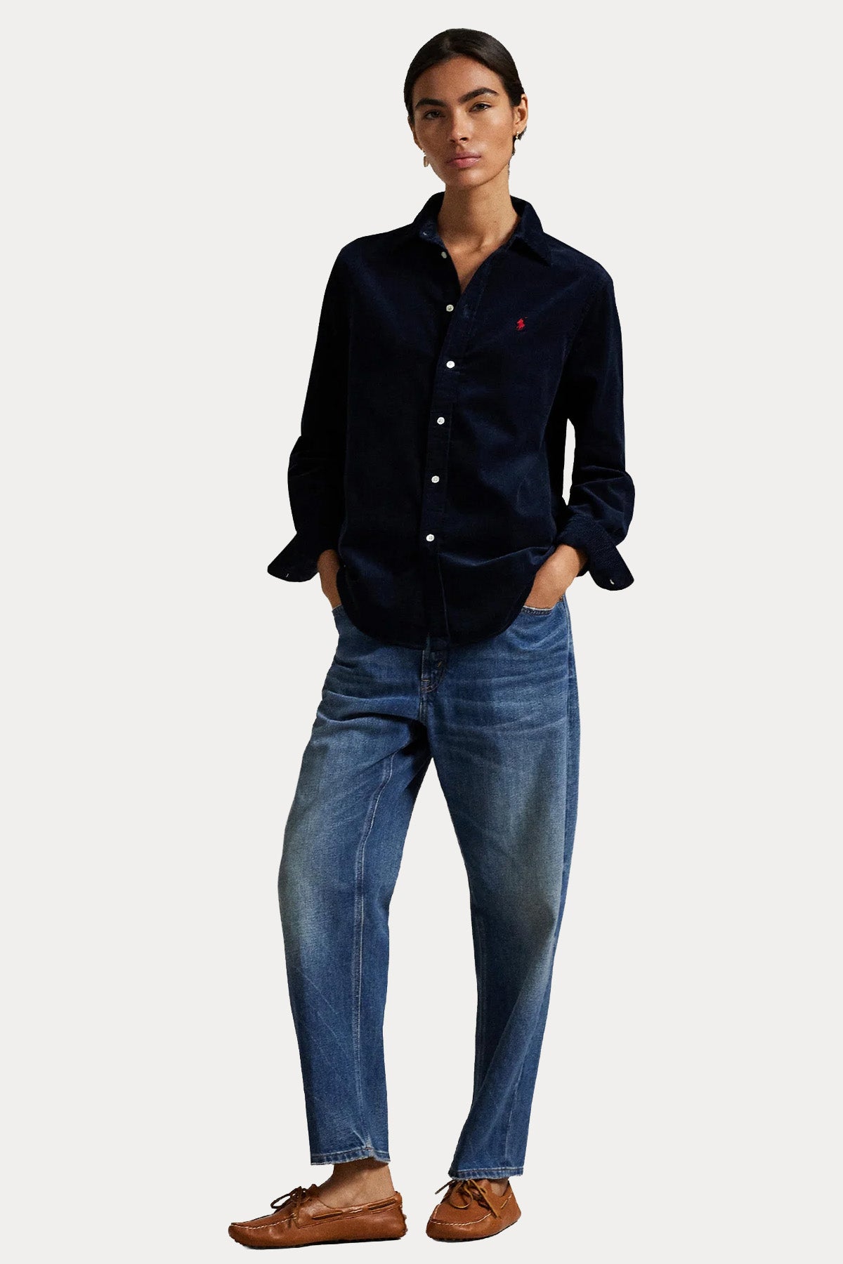Polo Ralph Lauren Classic Fit Fitilli Kadife Gömlek