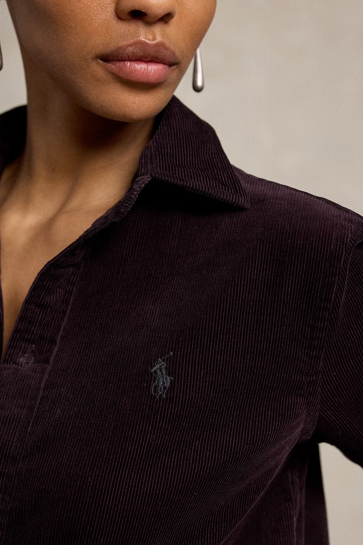 Polo Ralph Lauren Classic Fit Fitilli Kadife Gömlek