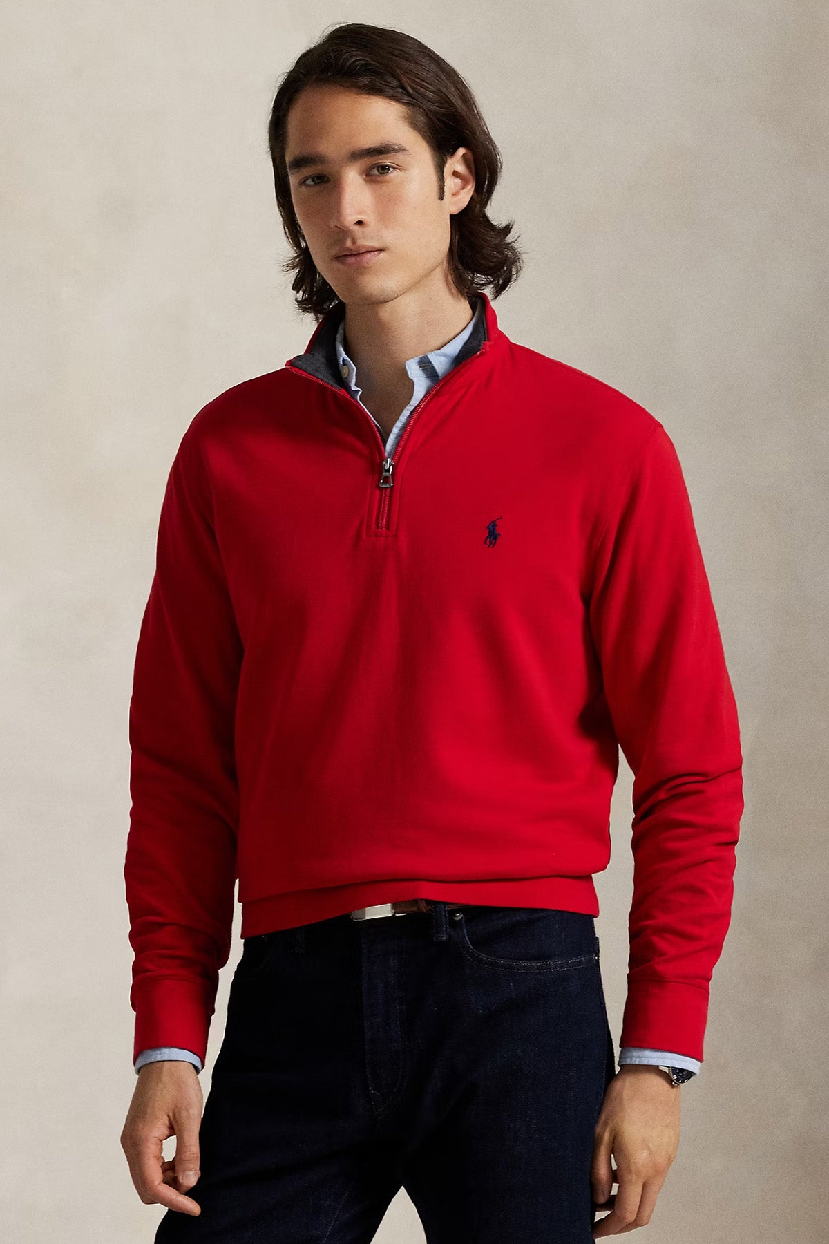 Polo Ralph Lauren Perkins Yaka Yarım Fermuarlı Sweatshirt