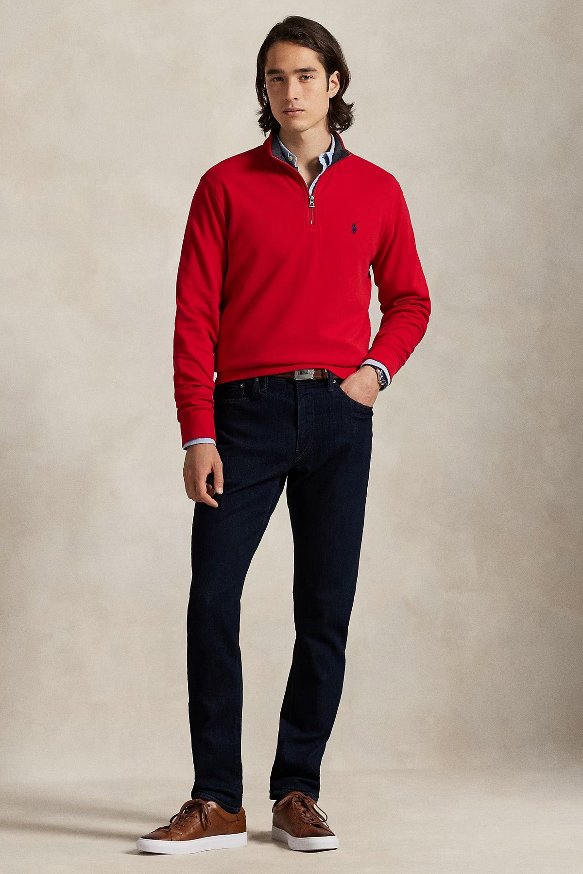 Polo Ralph Lauren Perkins Yaka Yarım Fermuarlı Sweatshirt
