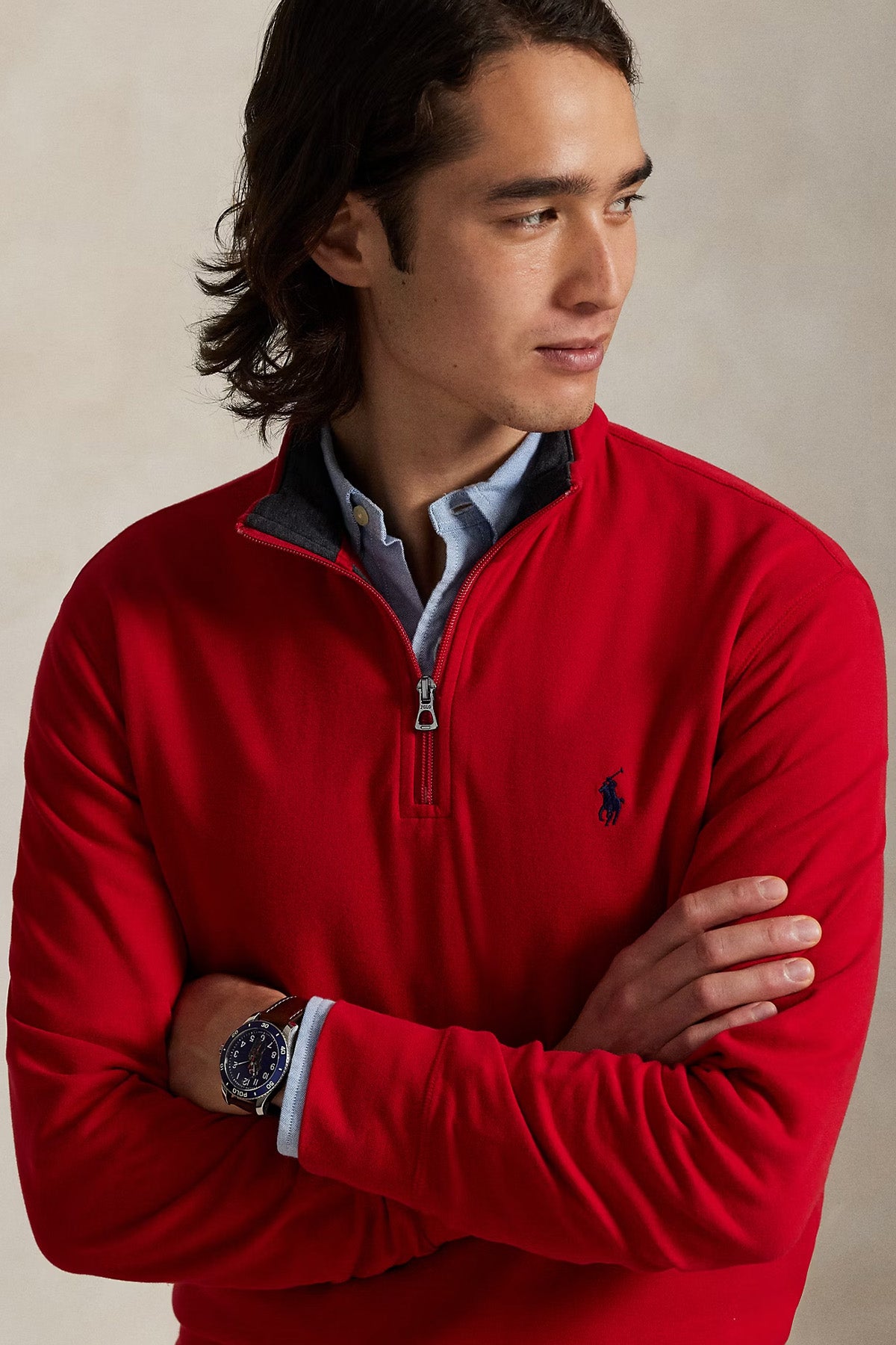 Polo Ralph Lauren Perkins Yaka Yarım Fermuarlı Sweatshirt