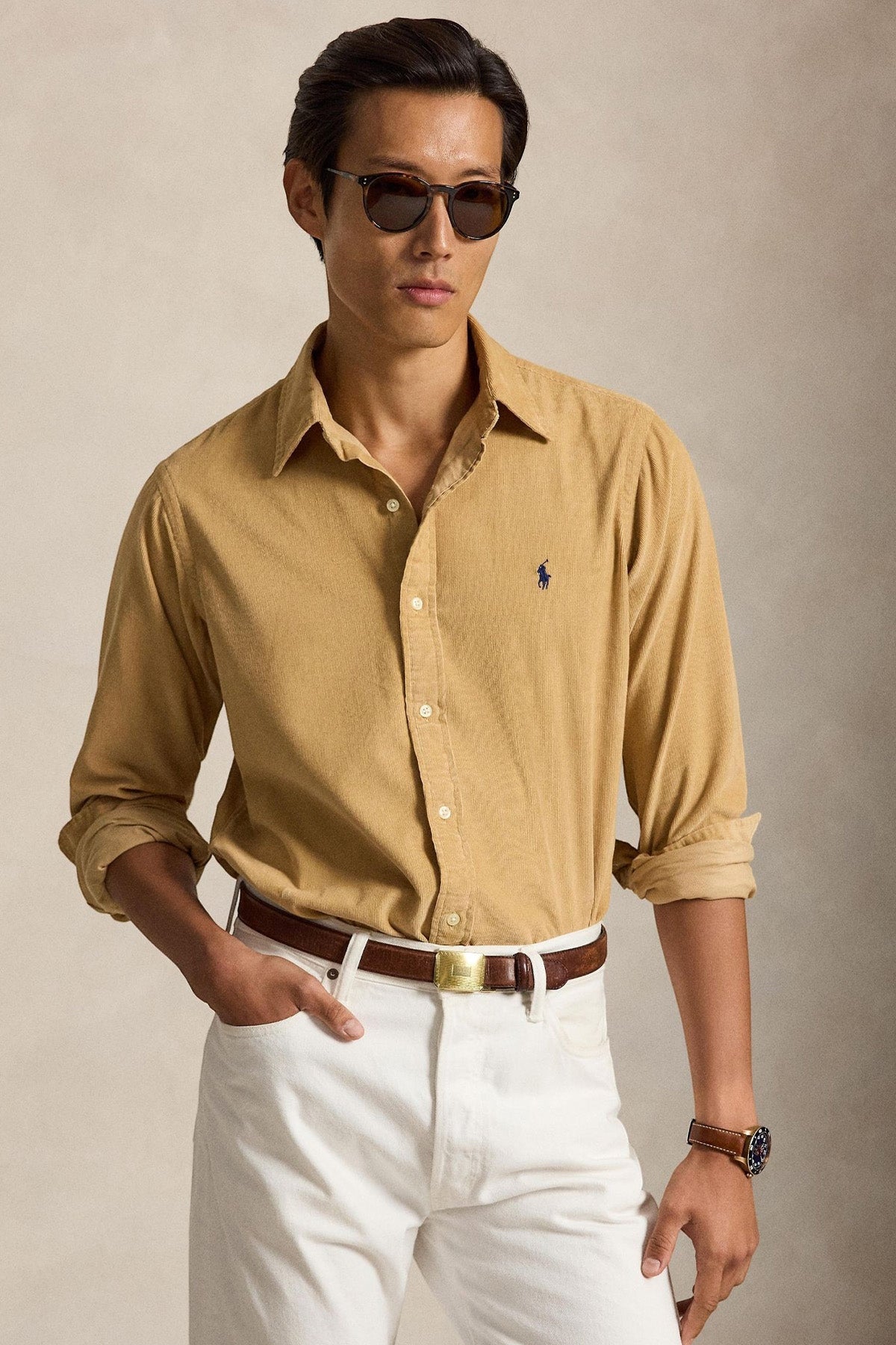 Polo Ralph Lauren Custom Fit Fitilli Kadife Gömlek