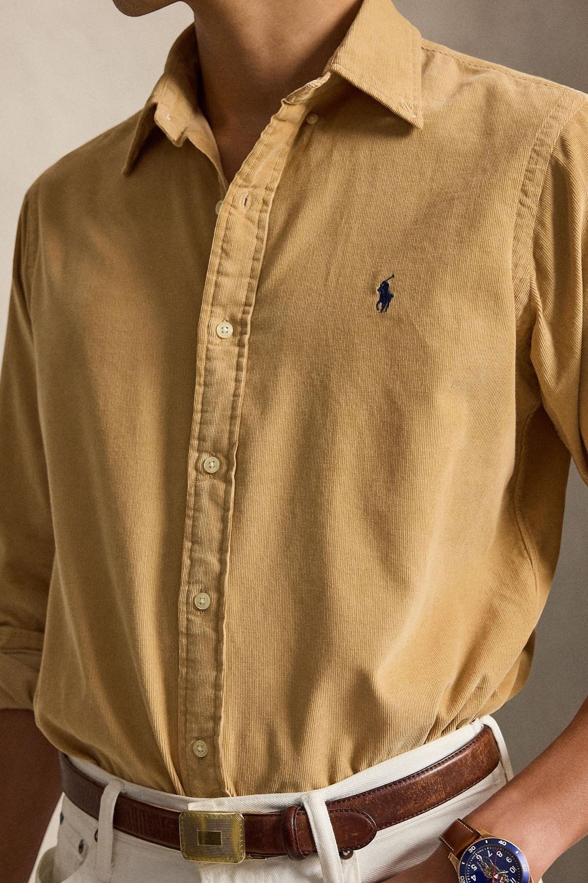 Polo Ralph Lauren Custom Fit Fitilli Kadife Gömlek