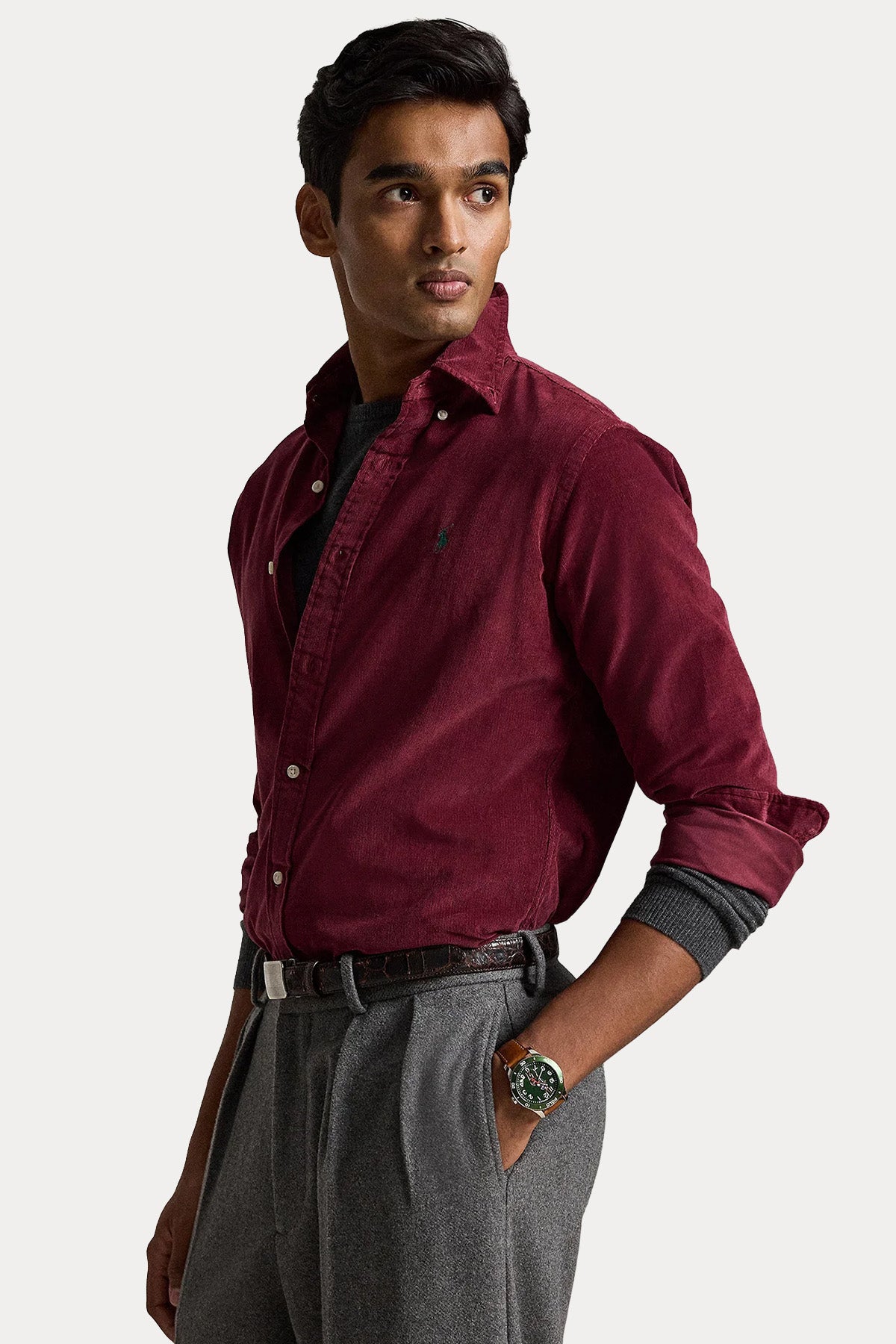 Polo Ralph Lauren Custom Fit Fitilli Kadife Gömlek