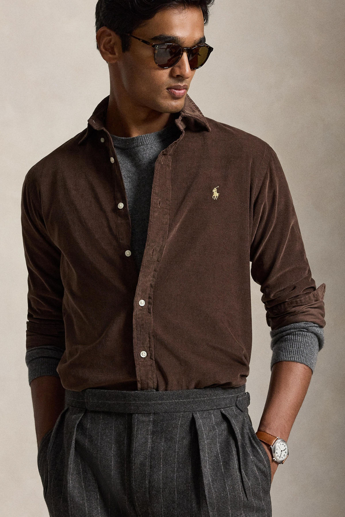 Polo Ralph Lauren Custom Fit Fitilli Kadife Gömlek
