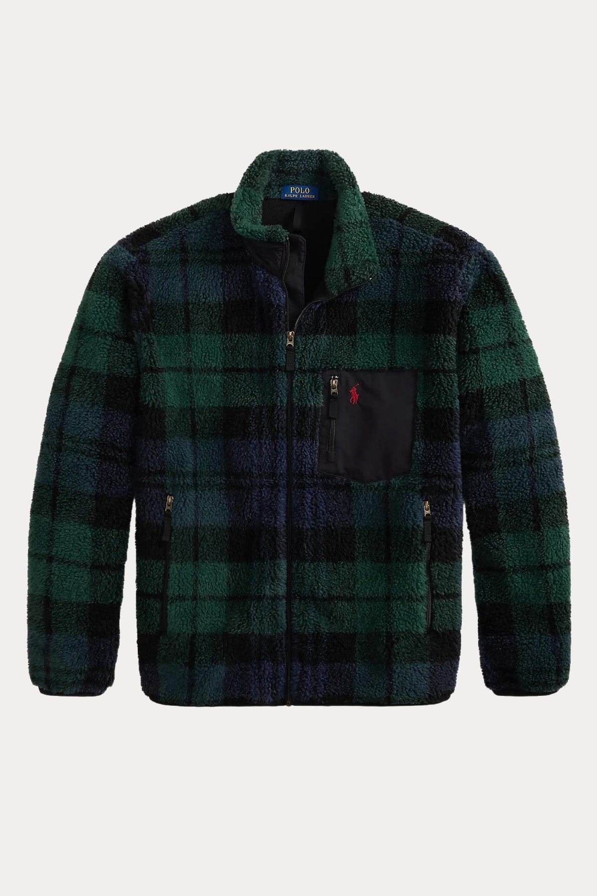 Polo Ralph Lauren Relaxed Fit Ekose Desenli Polar Ceket