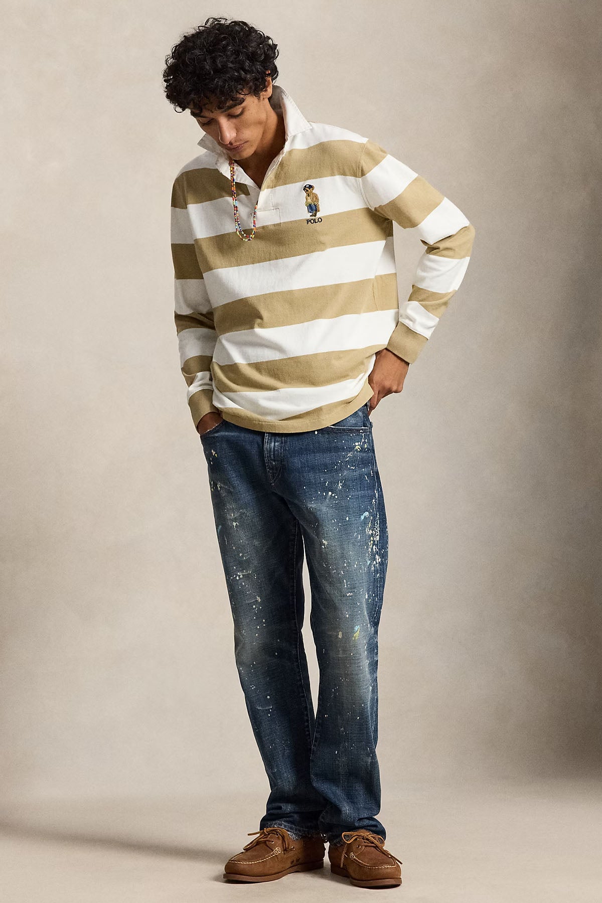 Polo Ralph Lauren Relaxed Fit Polo Bear Polo Yaka Sweatshirt
