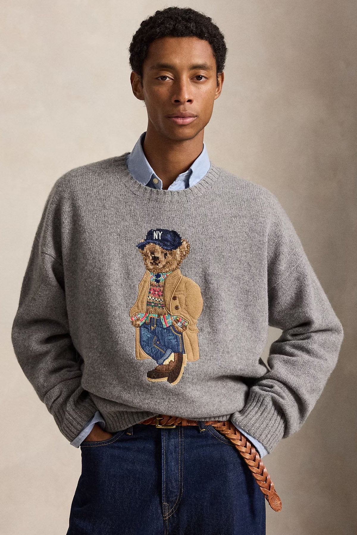 Polo Ralph Lauren Relaxed Fit Polo Bear Kaşmir Örgü Yün Triko
