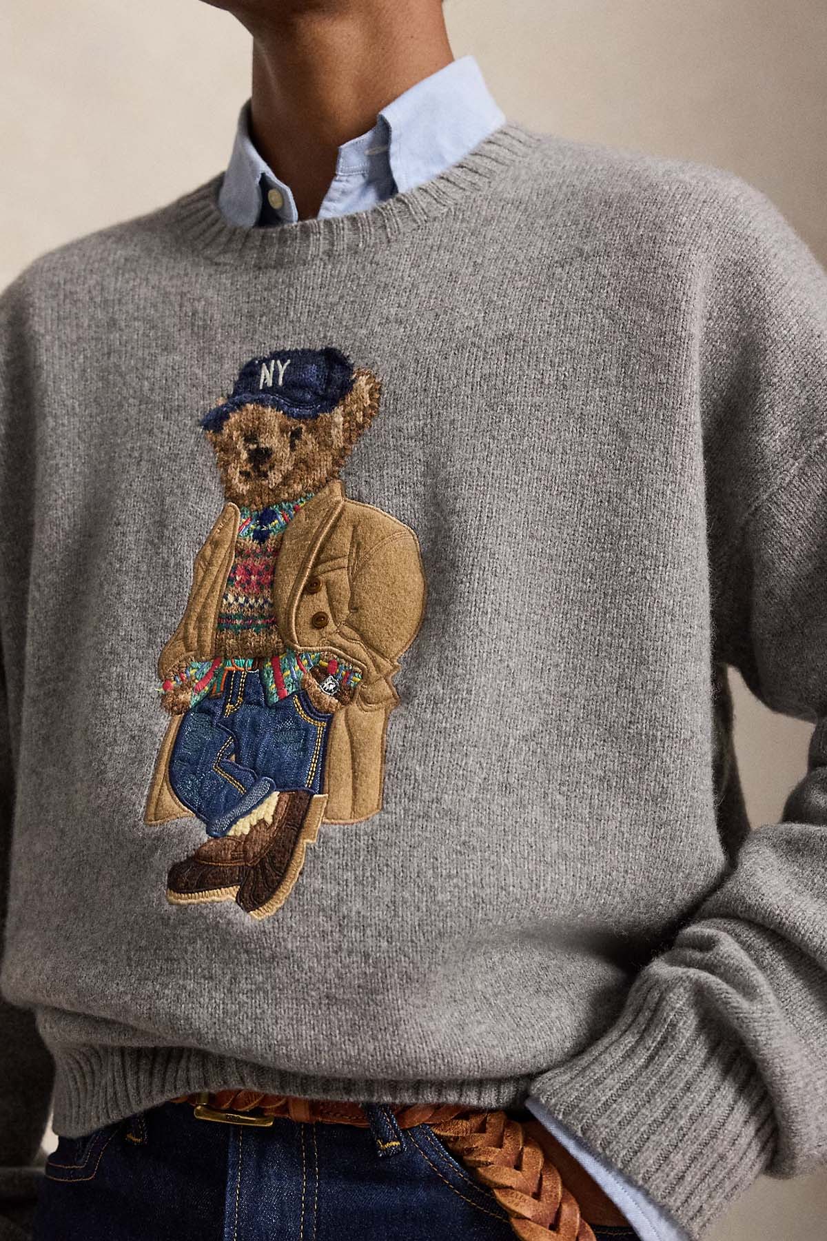 Polo Ralph Lauren Relaxed Fit Polo Bear Kaşmir Örgü Yün Triko