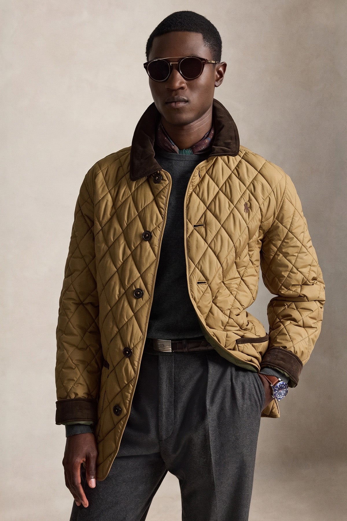 Polo Ralph Lauren Relaxed Fit Kapitone Desenli Mont Ceket
