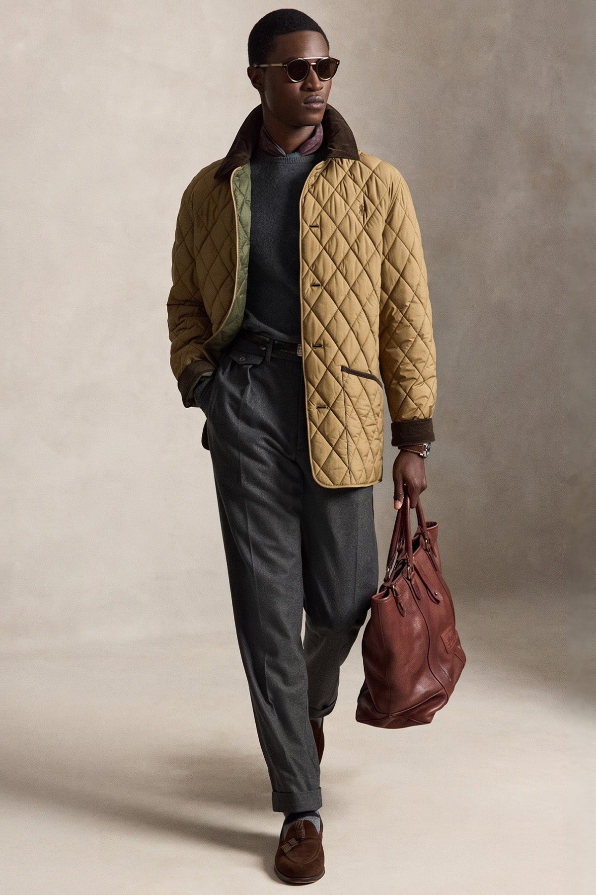 Polo Ralph Lauren Relaxed Fit Kapitone Desenli Mont Ceket