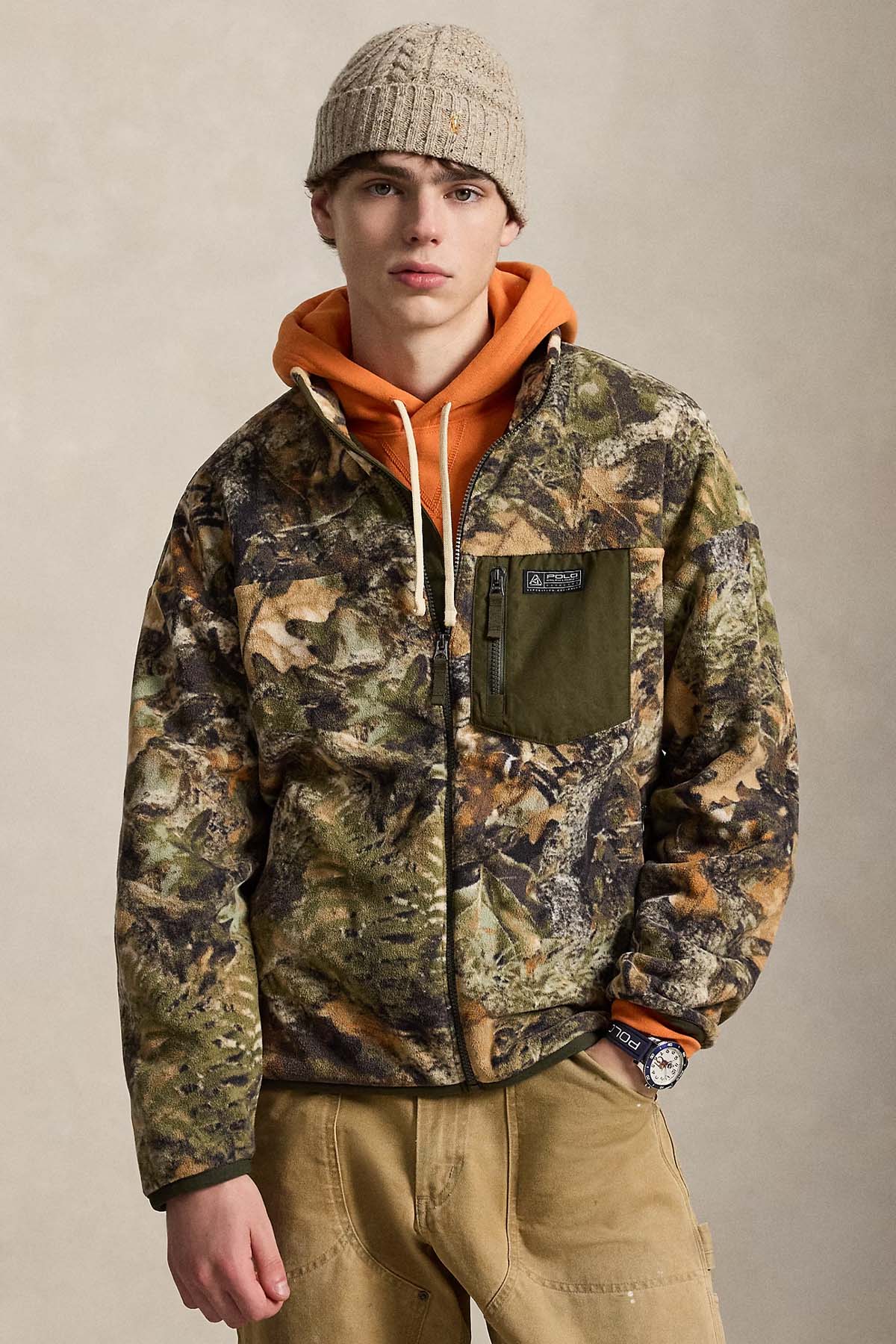 Polo Ralph Lauren Relaxed Fit Doğa Temalı Polar Ceket