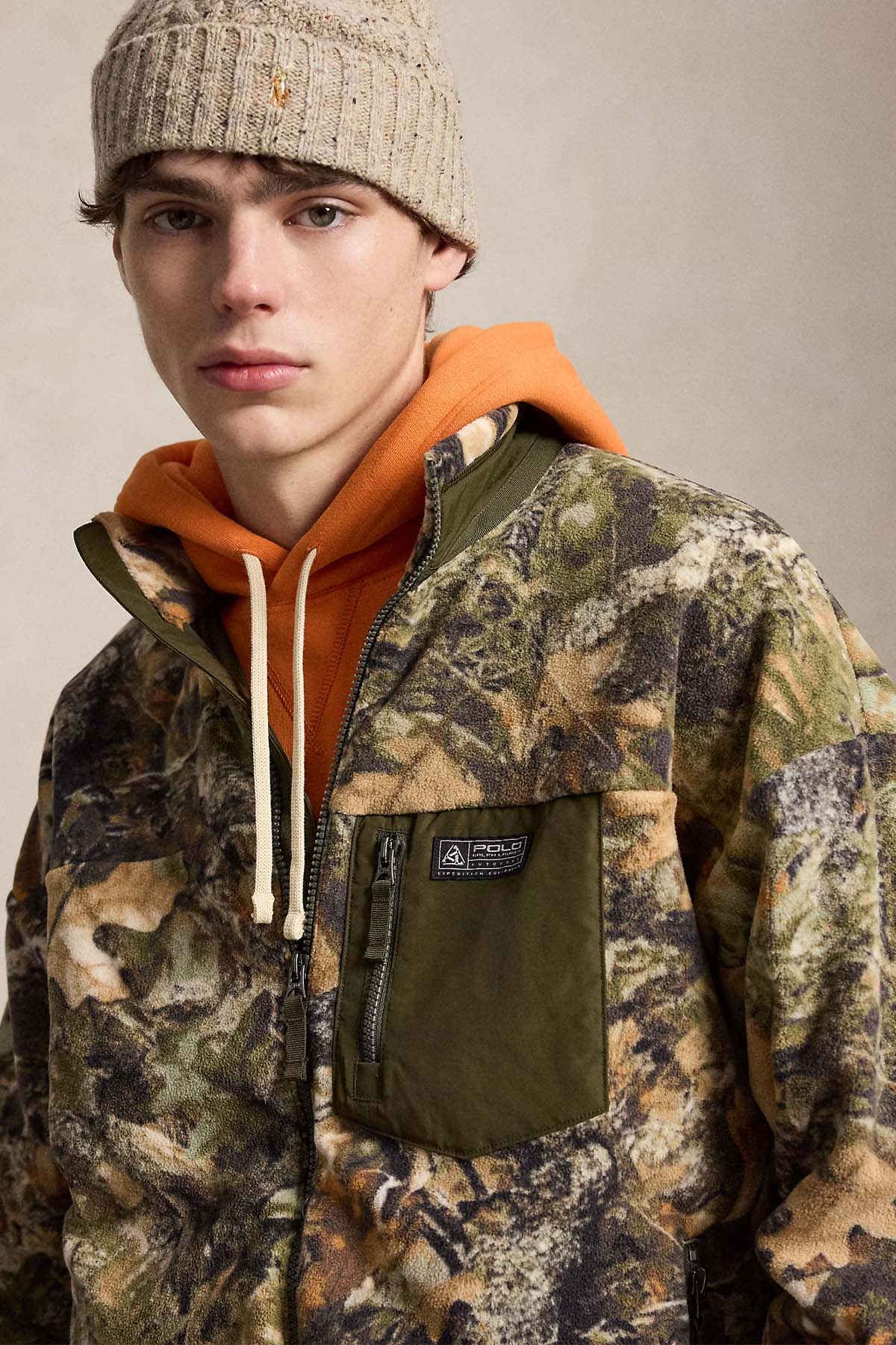 Polo Ralph Lauren Relaxed Fit Doğa Temalı Polar Ceket