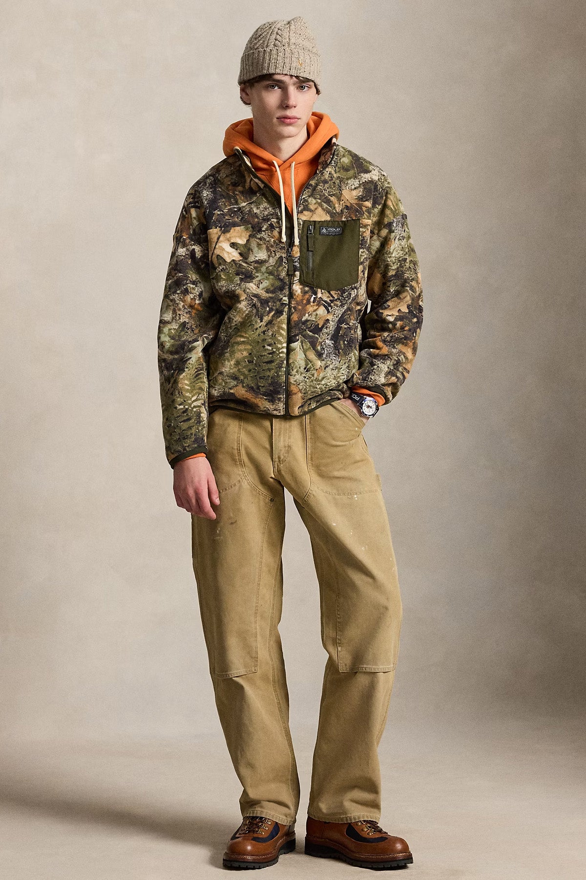 Polo Ralph Lauren Relaxed Fit Doğa Temalı Polar Ceket