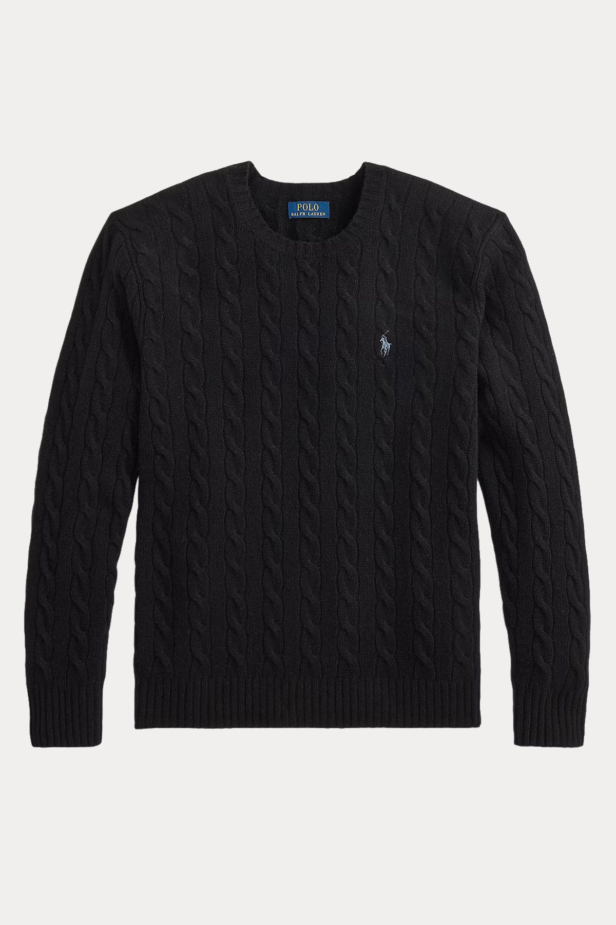 Polo Ralph Lauren Yuvarlak Yaka Saç Örgü Kaşmir Yün Triko