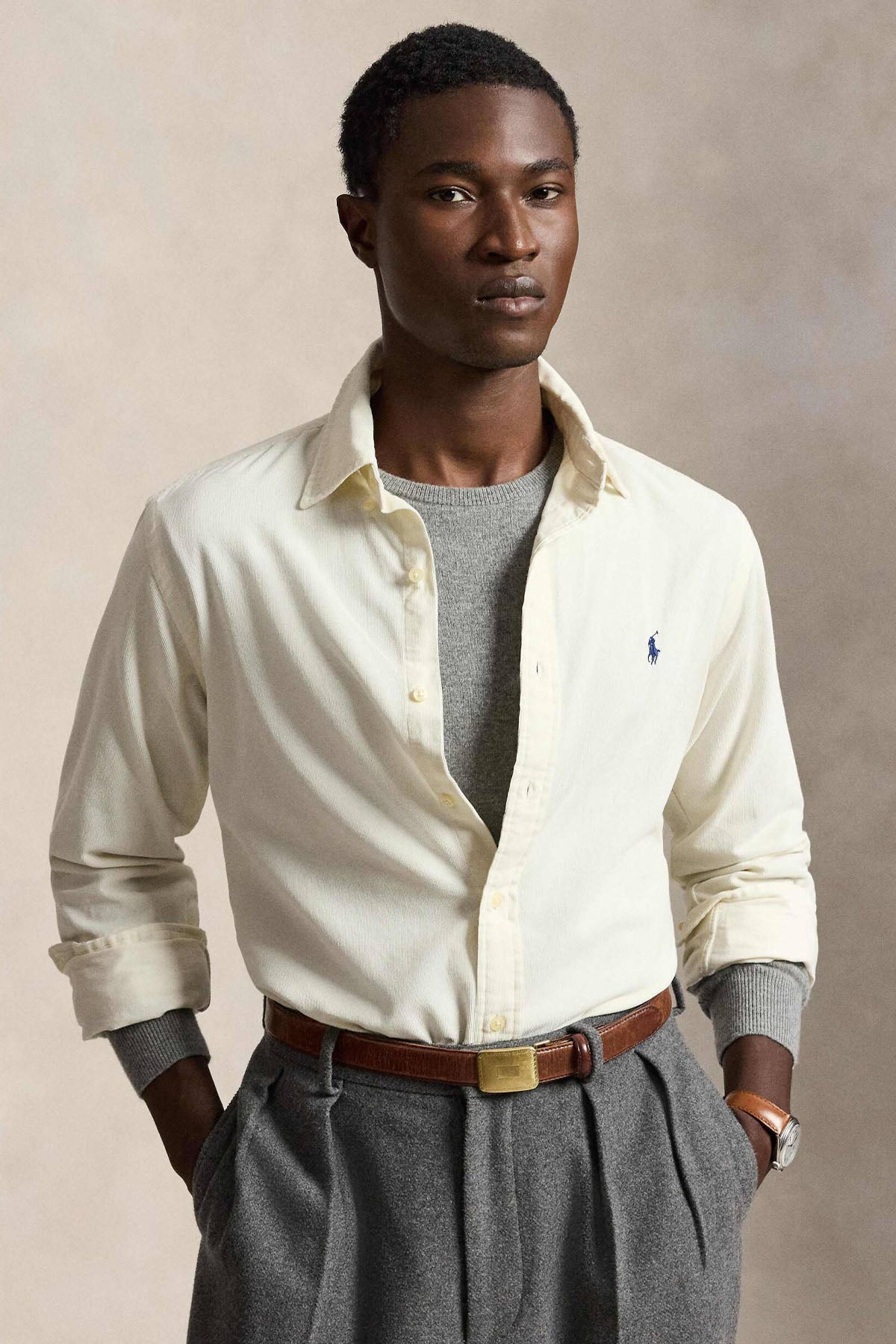 Polo Ralph Lauren Custom Fit Fitilli Kadife Gömlek
