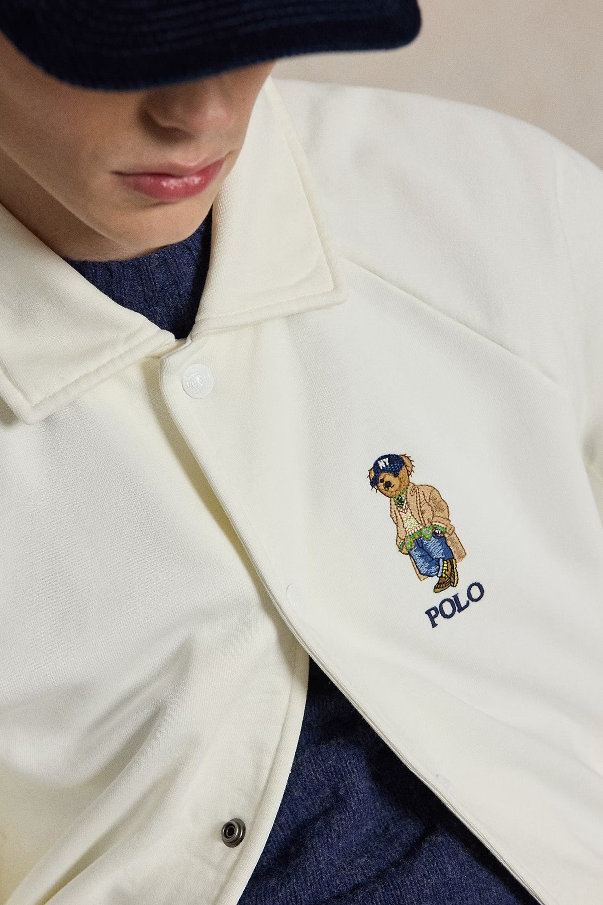 Polo Ralph Lauren Vintage Fit Polo Bear Şardonlu Sweatshirt Ceket