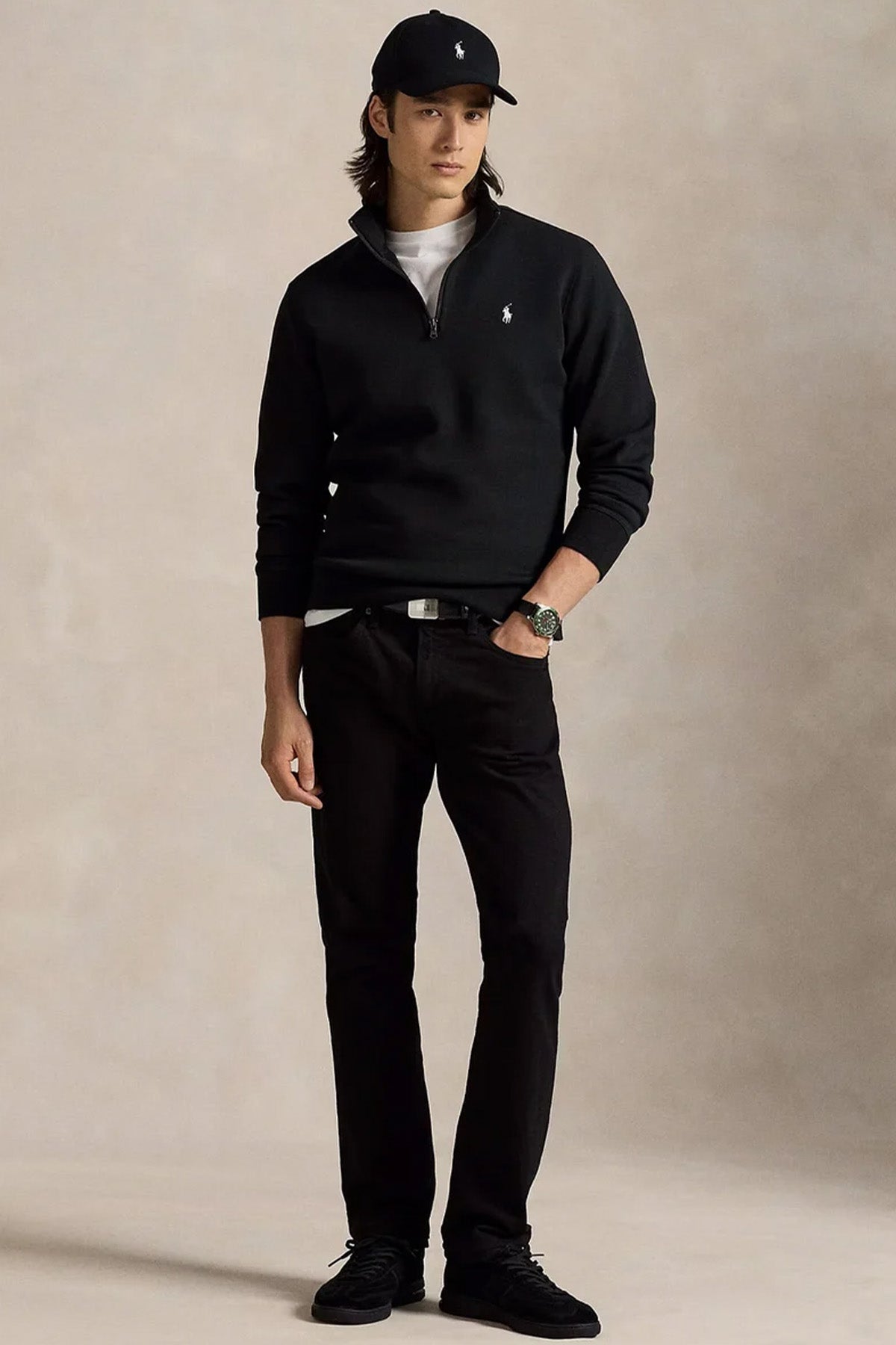 Polo Ralph Lauren Dik Yaka Yarım Fermuarlı Sweatshirt