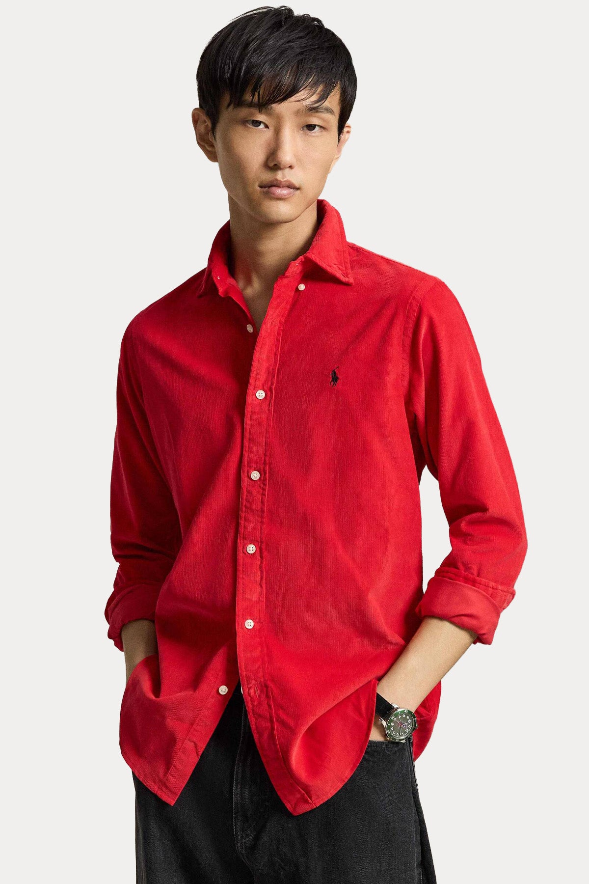 Polo Ralph Lauren Custom Fit Fitilli Kadife Gömlek