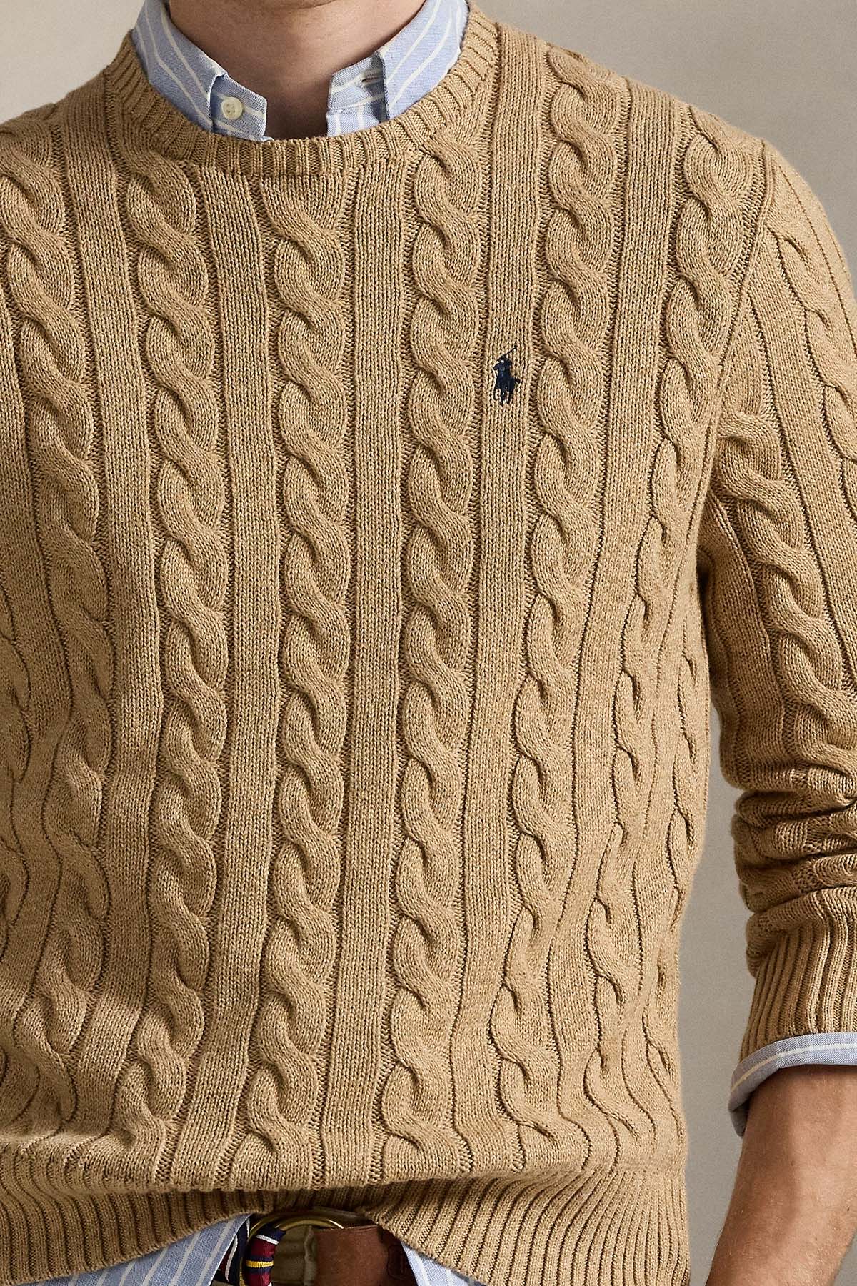 Polo Ralph Lauren Yuvarlak Yaka Saç Örgü Triko