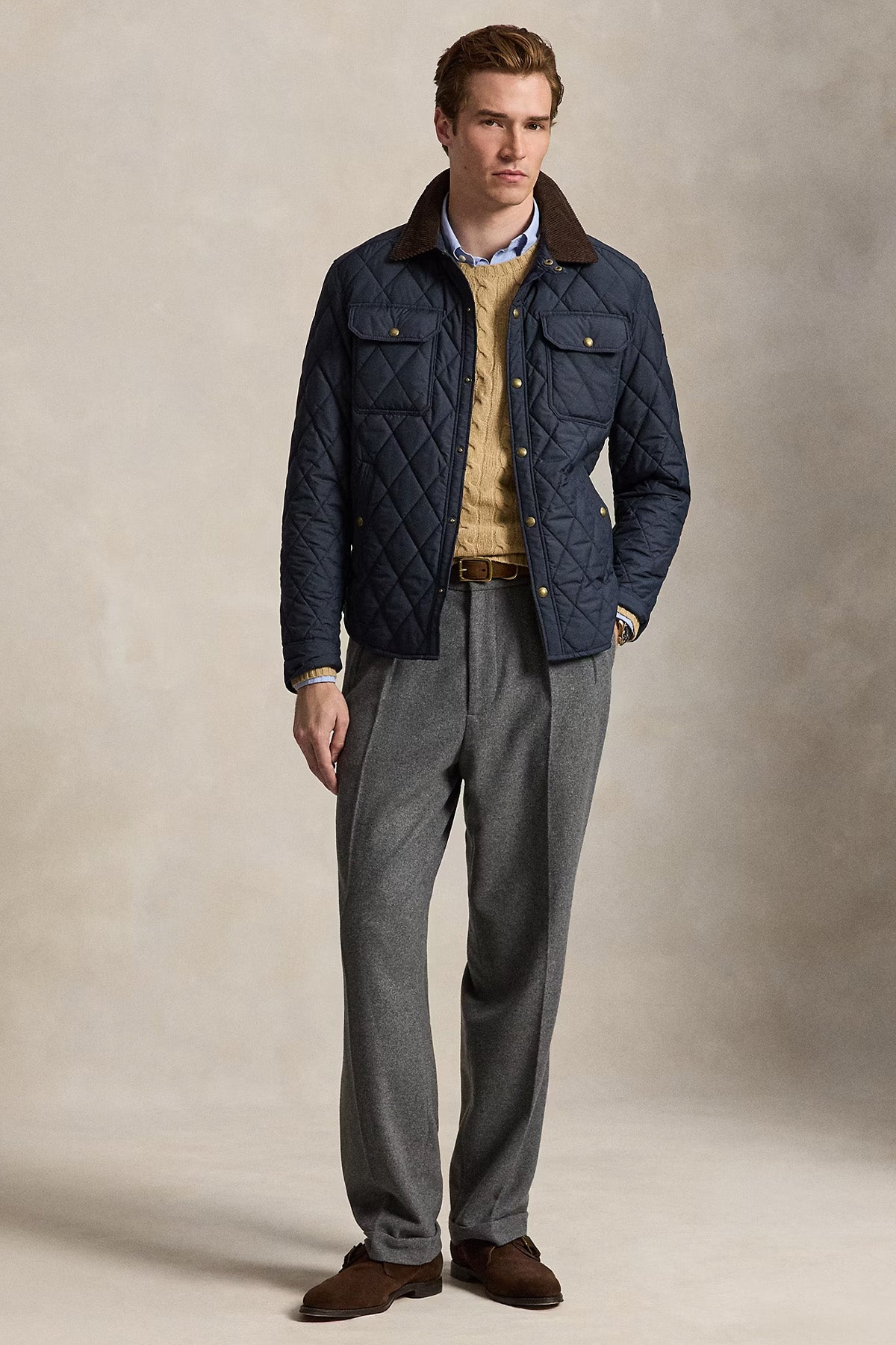Polo Ralph Lauren Yuvarlak Yaka Saç Örgü Kaşmir Yün Triko