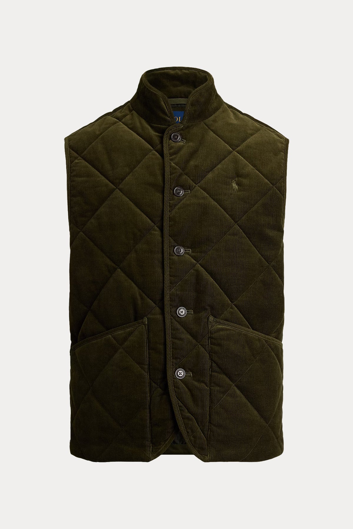 Polo Ralph Lauren Relaxed Fit Fitilli Kadife Kapitone Desenli Yelek