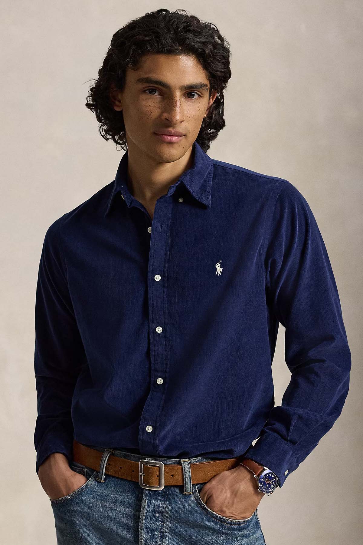 Polo Ralph Lauren Custom Fit Fitilli Kadife Gömlek