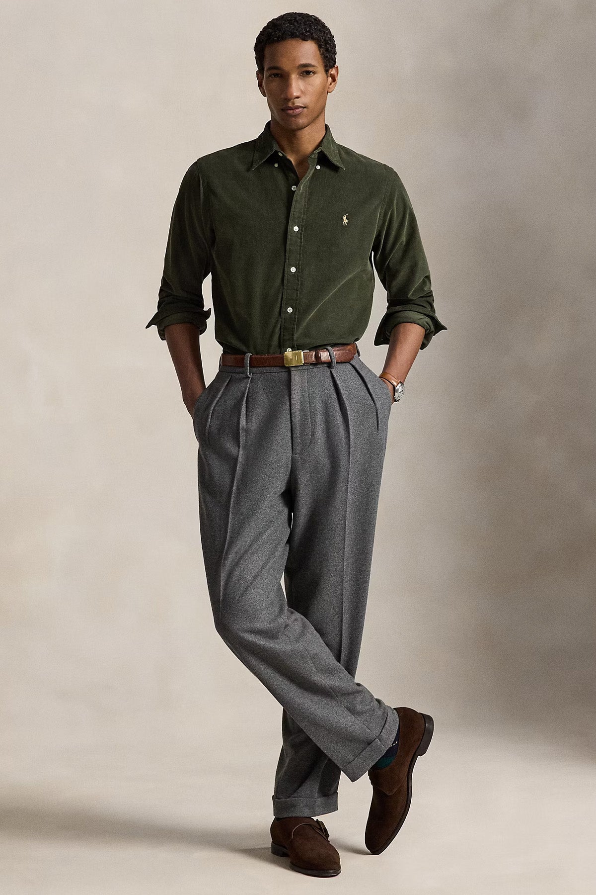 Polo Ralph Lauren Custom Fit Fitilli Kadife Gömlek