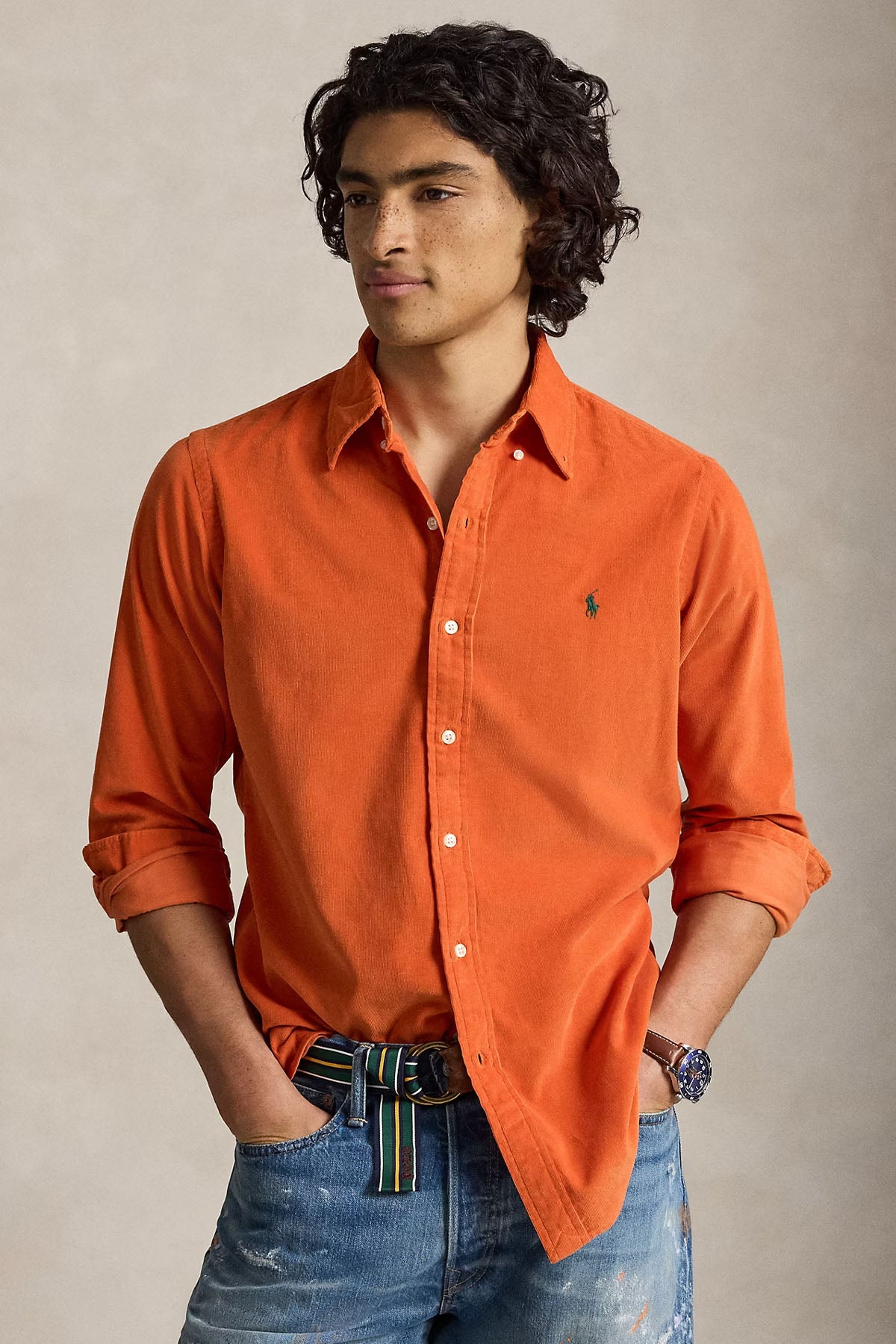 Polo Ralph Lauren Custom Fit Fitilli Kadife Gömlek
