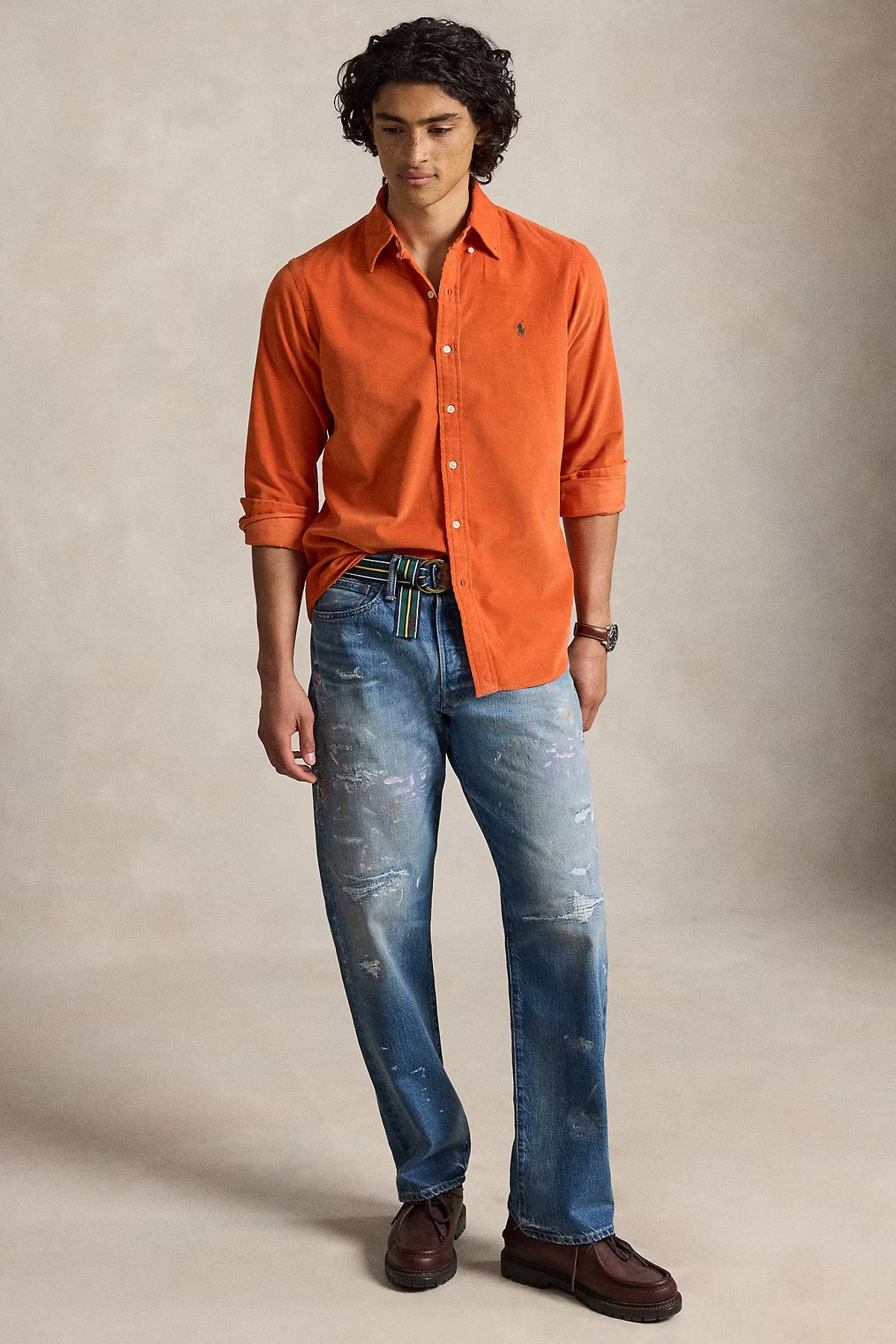 Polo Ralph Lauren Custom Fit Fitilli Kadife Gömlek