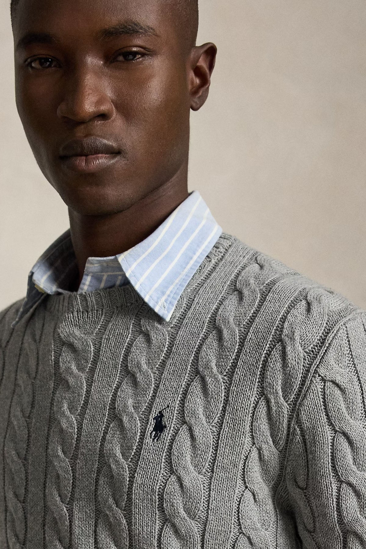 Polo Ralph Lauren Yuvarlak Yaka Saç Örgü Triko