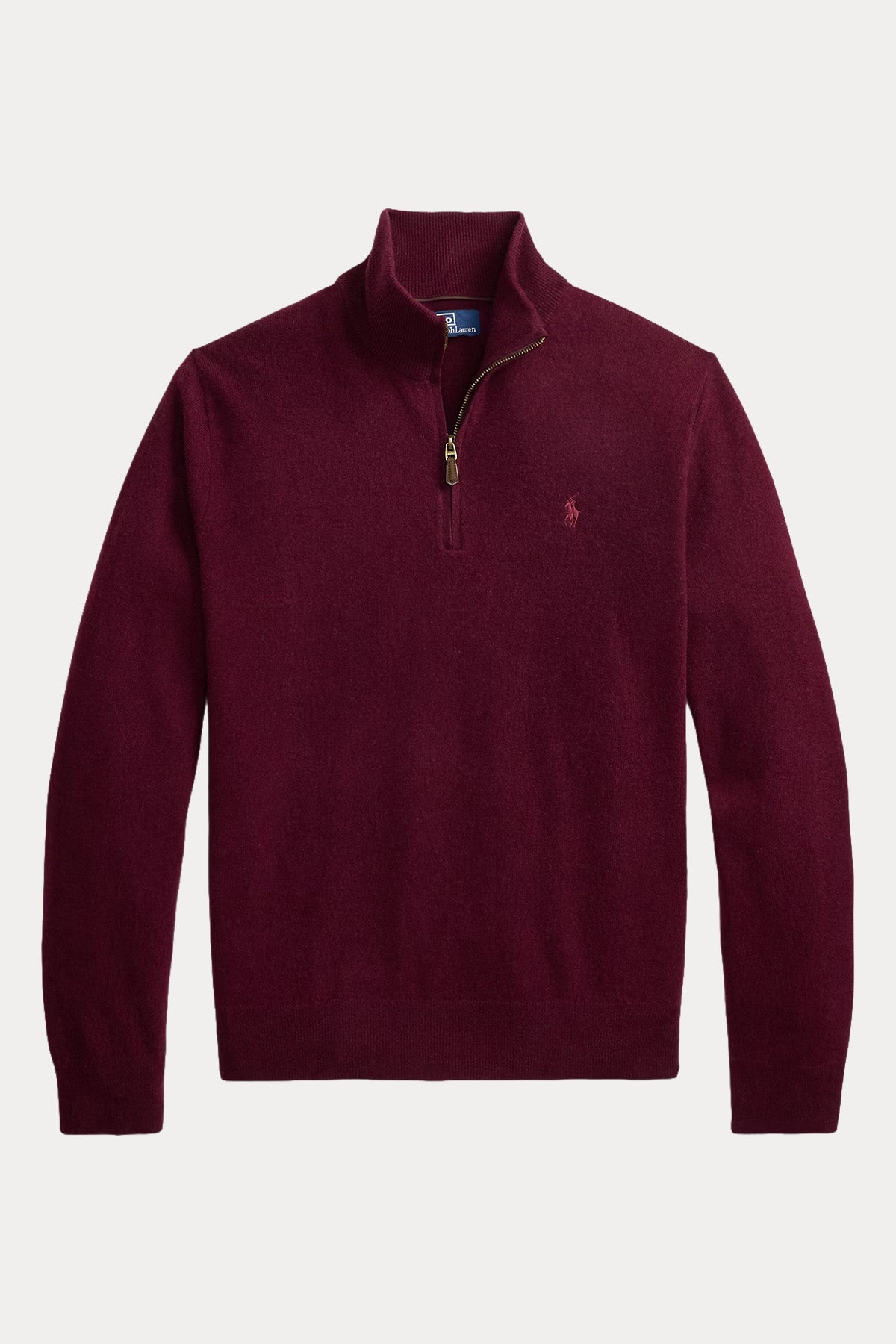 Polo Ralph Lauren Dik Yaka Yarım Fermuarlı Örgü Yün Triko