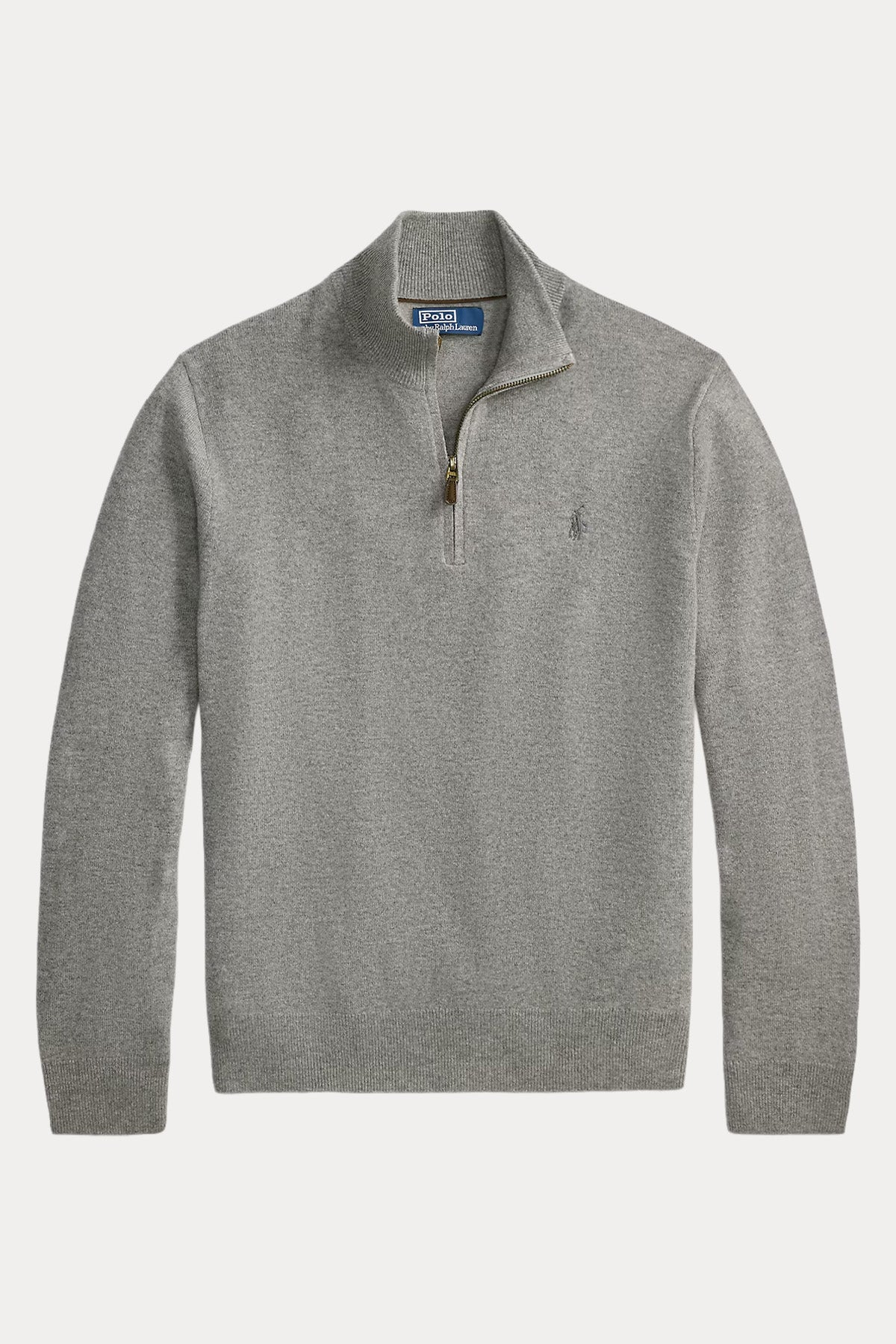 Polo Ralph Lauren Dik Yaka Yarım Fermuarlı Örgü Yün Triko