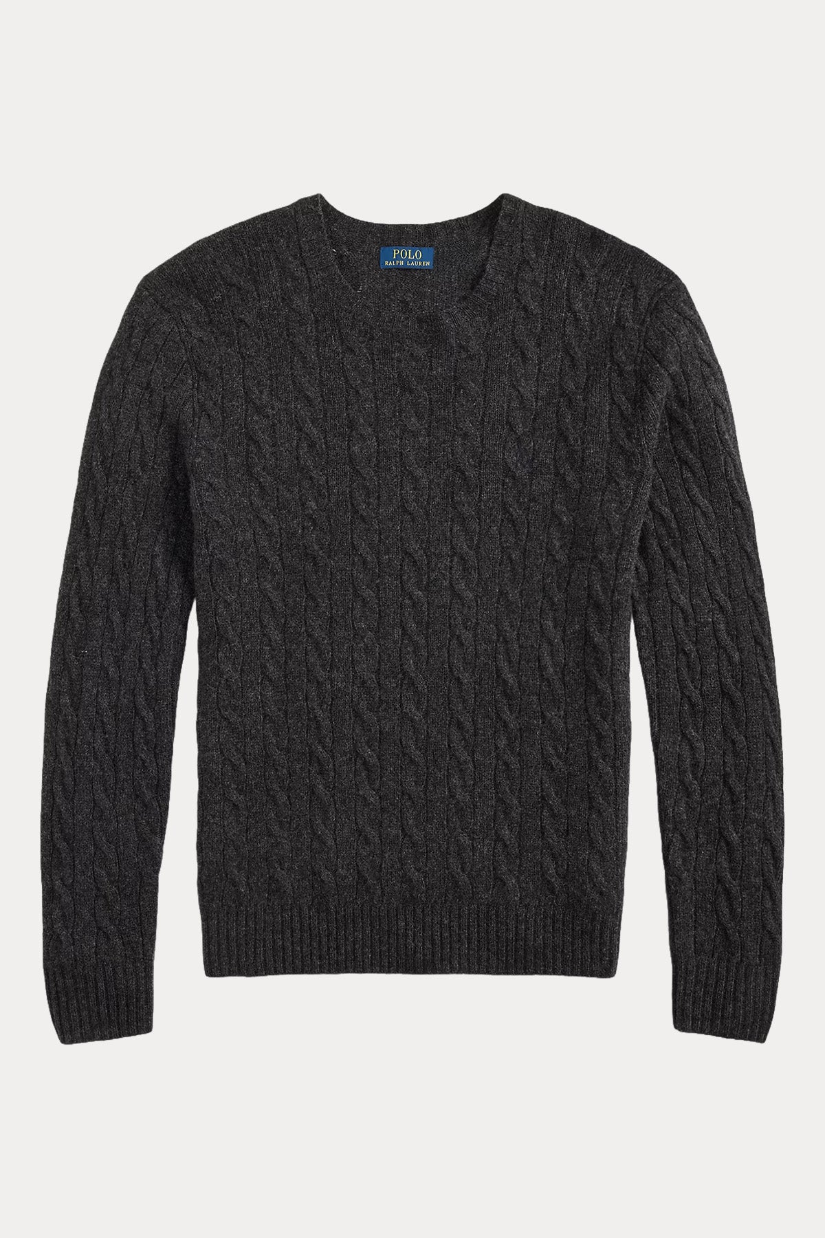 Polo Ralph Lauren Yuvarlak Yaka Saç Örgü Kaşmir Yün Triko