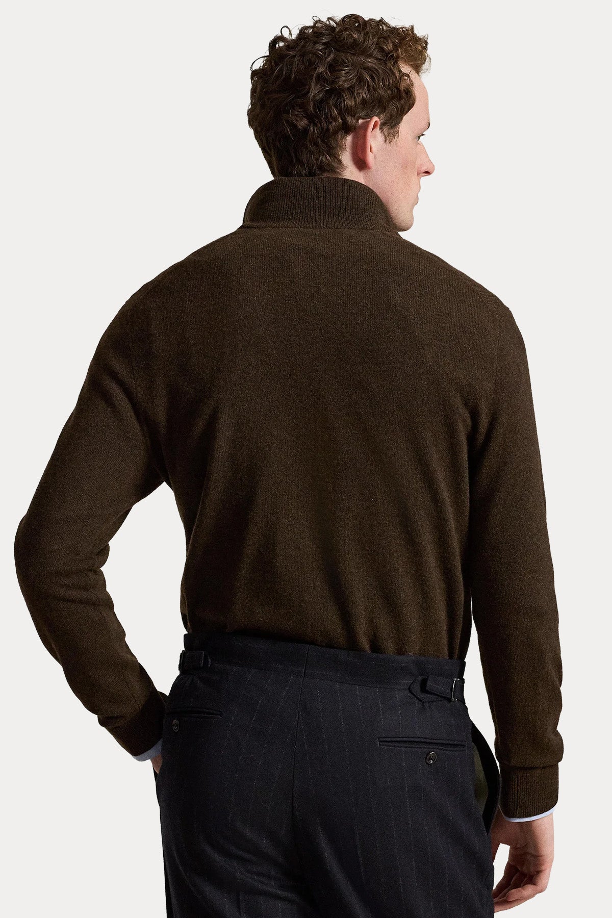 Polo Ralph Lauren Dik Yaka Yarım Fermuarlı Örgü Yün Triko