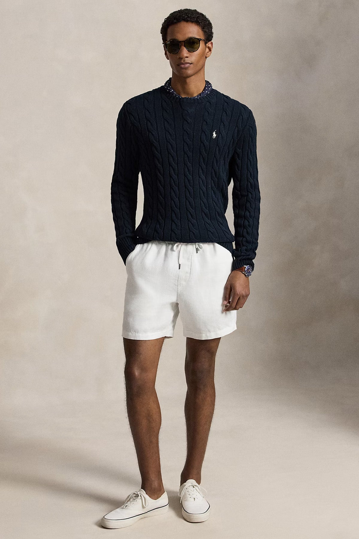 Polo Ralph Lauren Yuvarlak Yaka Saç Örgü Triko
