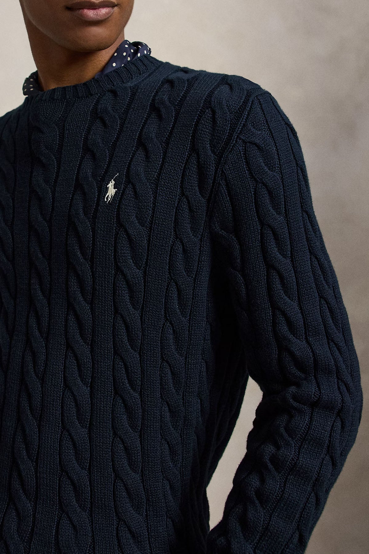 Polo Ralph Lauren Yuvarlak Yaka Saç Örgü Triko